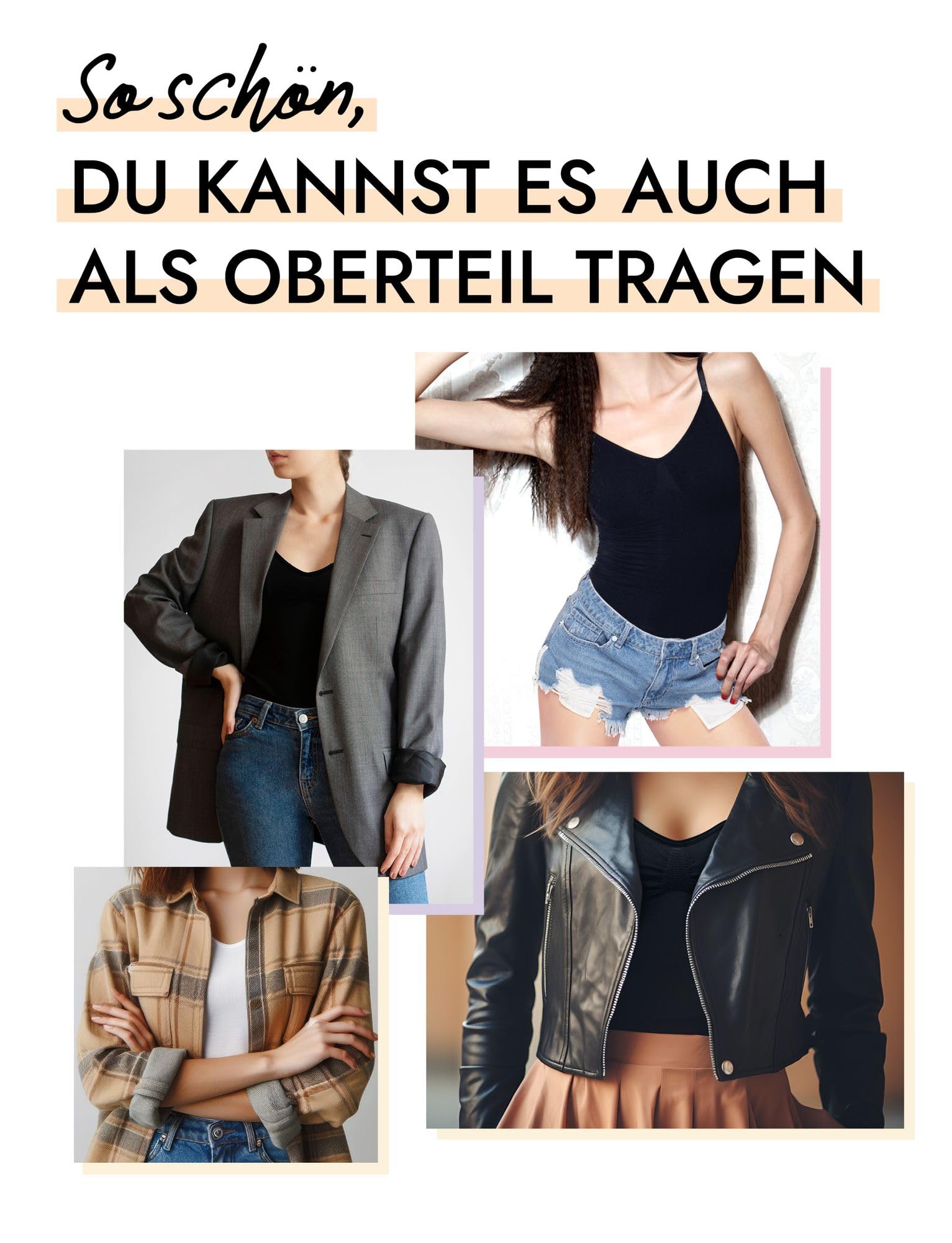 Skin Wrap Shapewear Damen - Bauchweg Body Damen (S-XXL) Body Shaper Damen Miederbody Bauch Weg Body Shape Body - leicht & formend