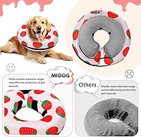 Vista 24 de MIDOG Inflatable Dog Cone Alternative for After Surgery - Soft Protective Donut Collar Prevents Licking, Comfortable Recovery E-Collar Alternative