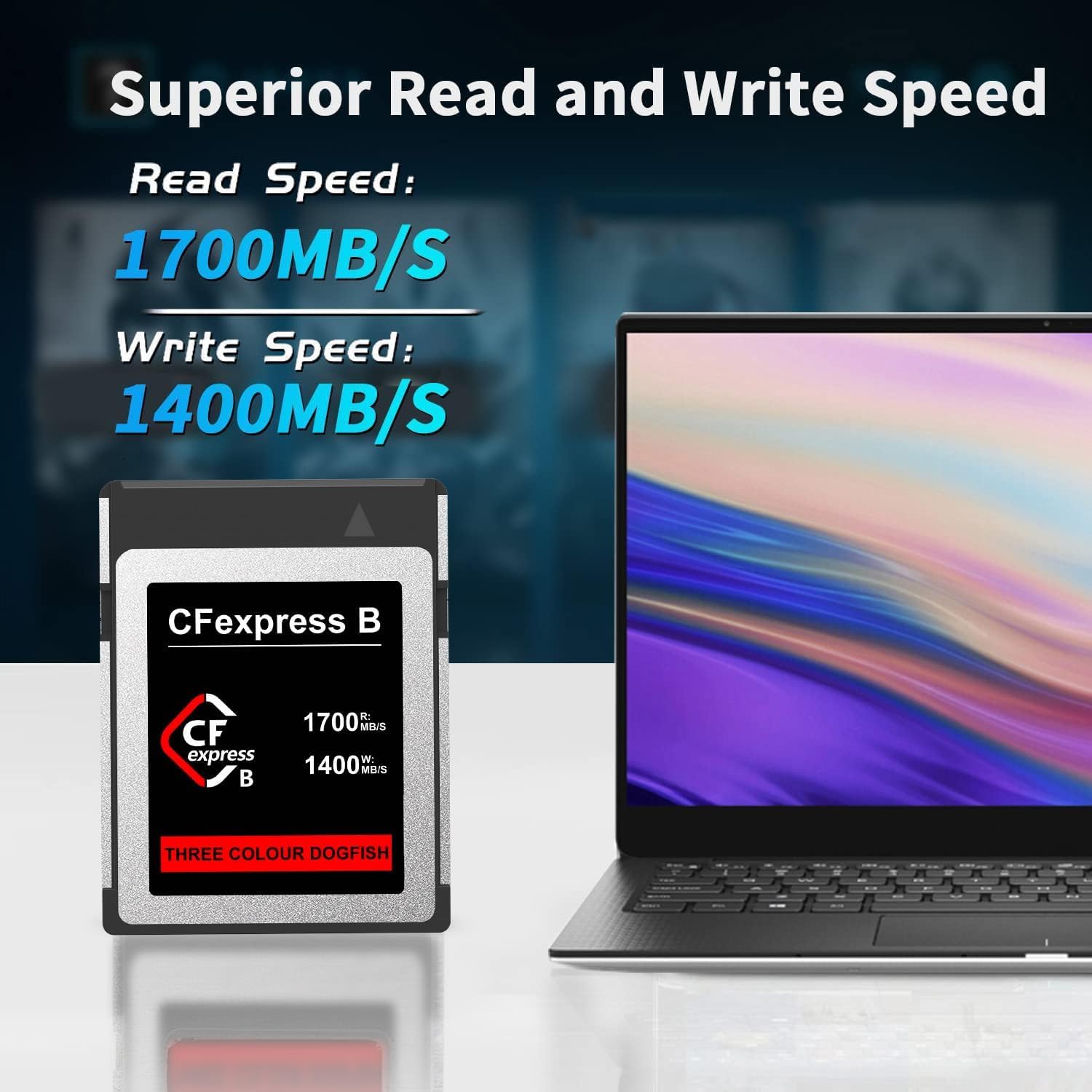Dogfish CFexpress Carte Mémoire Flash CF Express Type B 128 Go 8 K 4 K RAW Pour Appareils Photo Et Caméscopes Nikon Canon Panasonic