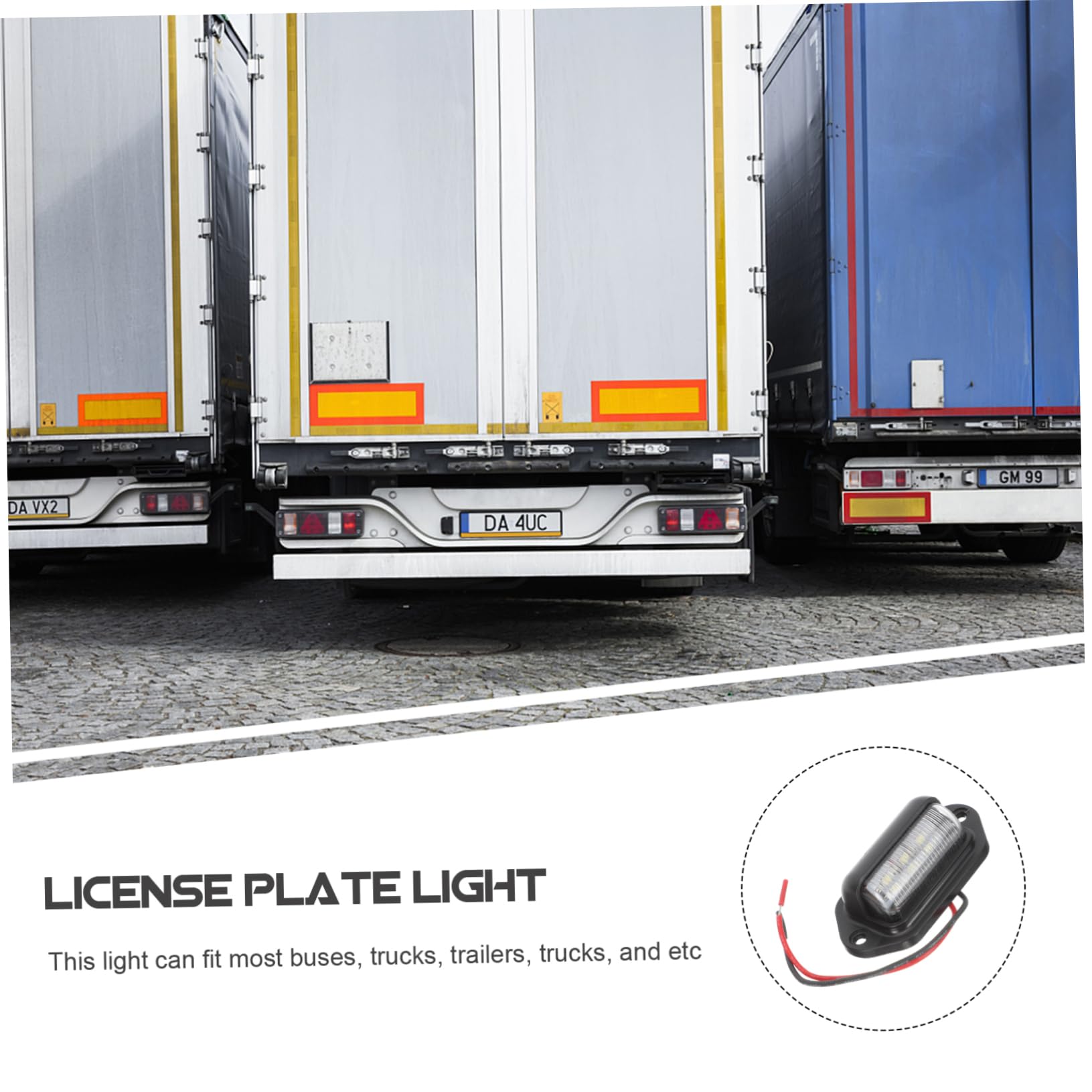 GLEAVI 2pezzi Luce Targa Led Lampadina Per Rimorchi e Camion Illumina Targa Sicurezza Installazione Facile Alta Luminosità e Bassa Consumo Energetico