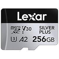 Lexar Silver Plus Scheda di memoria Micro SD da 256 GB fino a 205 MB/s