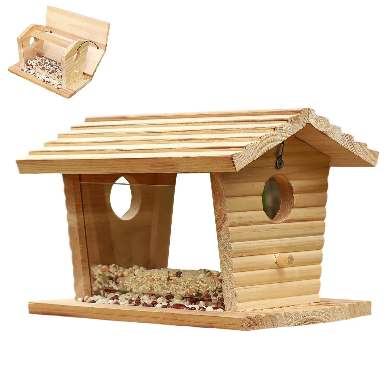 Mangeoires à oiseaux pour l'extérieur en bois pour jardin et parc