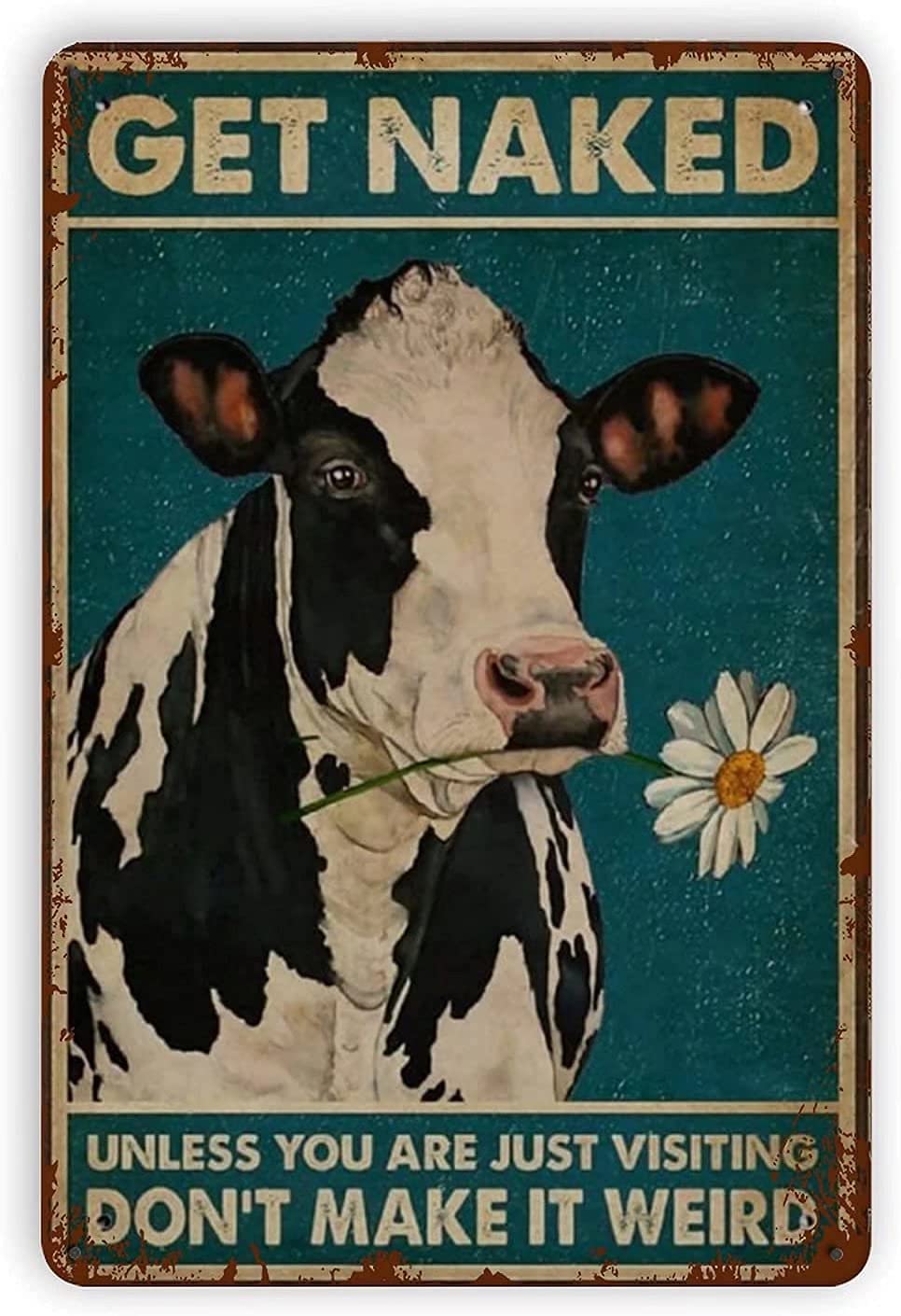Tin Sign Bathtub Cows Retro Metal Tin Sign Cows Soak Your Troubles Bubble Bath Foam Poster Vintage Toilet Cave Bar Home Bathroom Wall Decoration Sign 8X12 Inches