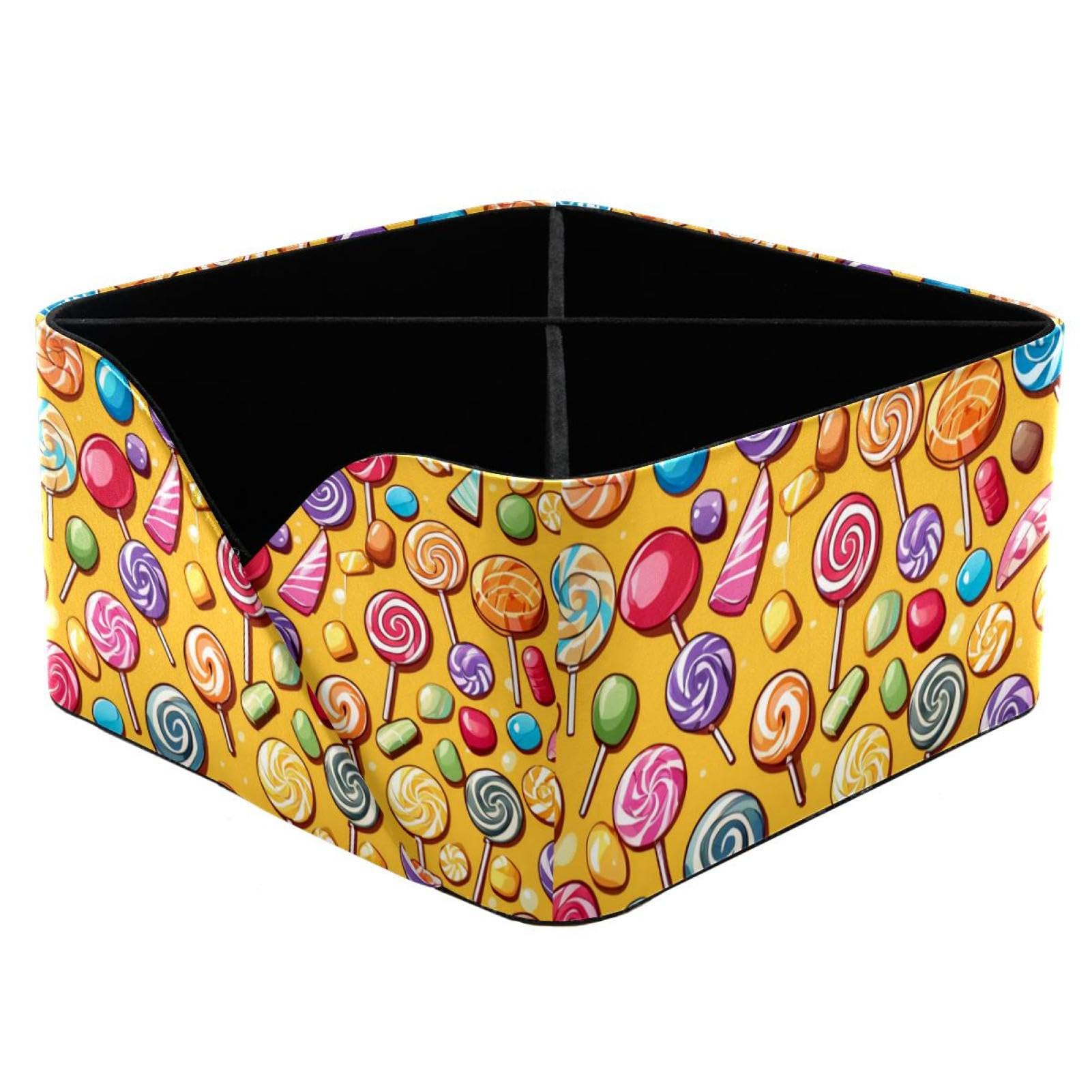 Organiseur de bureau motif bonbons jaunes pour ranger la papeterie