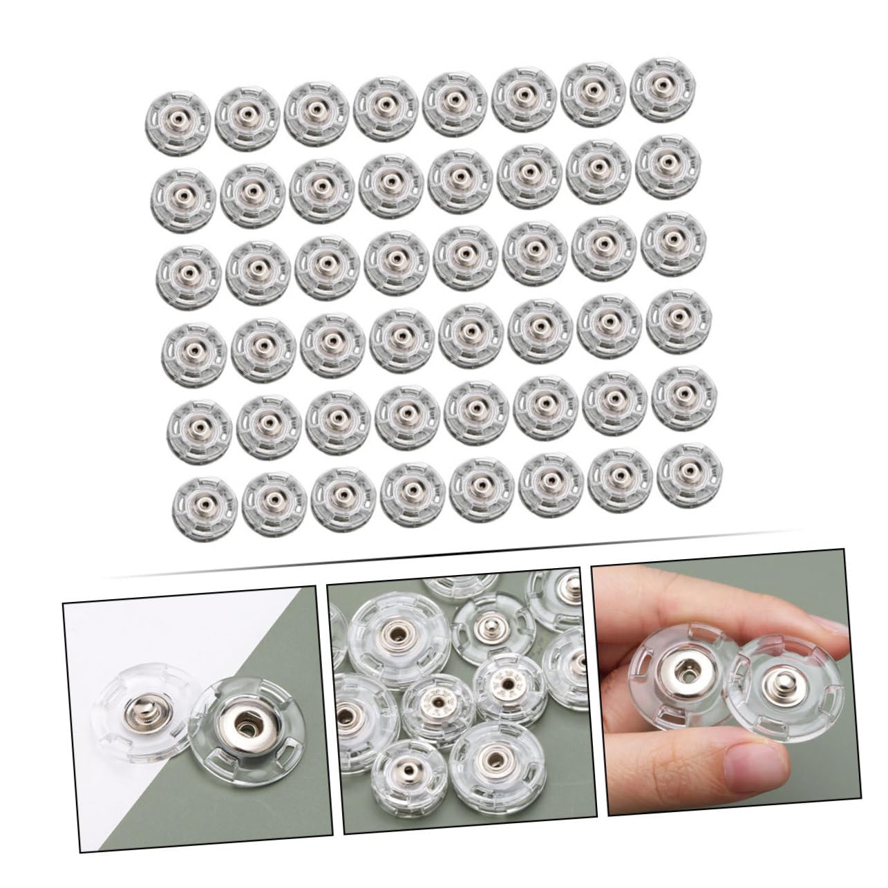 jojofuny 5 Series Botones De Bricolaje Botones A Presión Artesanía Coser Broches De Presión Llave De Coser De Vestir De Traje De Mujer Metal 50 Piezas X 5