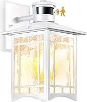 Vista 12 de Luces Exteriores Marrones con Sensor de Movimiento para Montaje en Pared - Lámpara Exterior de Anochecer a Amanecer para Casa Exterior, Porche