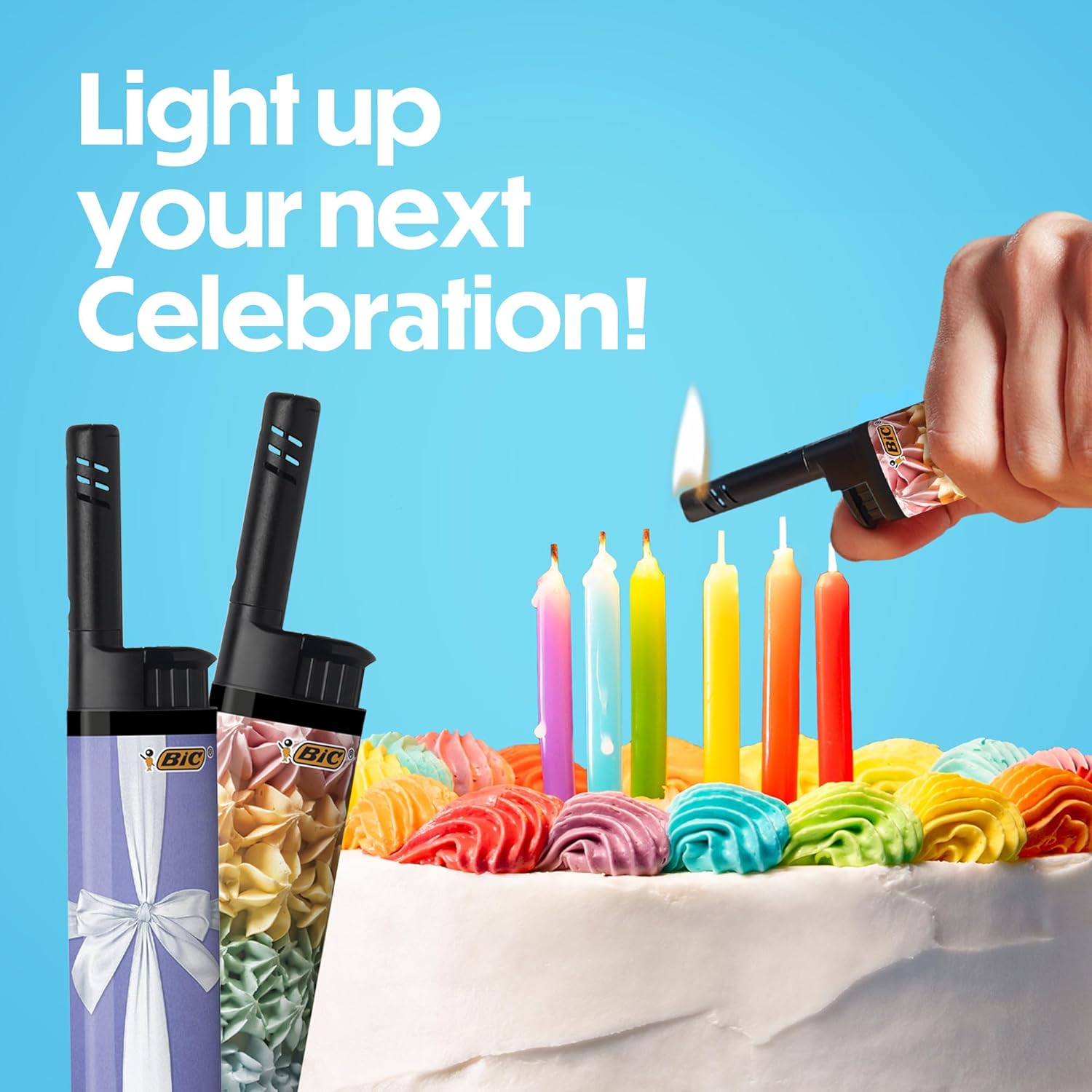 BIC EZ Reach Candle Lighter, The Ultimate Lighter with Extended Wand for Grills and Firepits