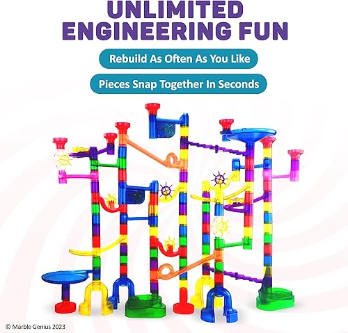 Miniatura 4 de Mármol Genius Marble Run Extreme 125translúcido marbulous piezas  20canicas de vidrio