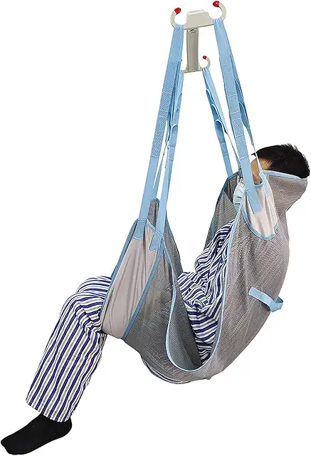 Imbracatura per Sollevatore Anziani con 3 Impugnature Direzionali e Foro WC