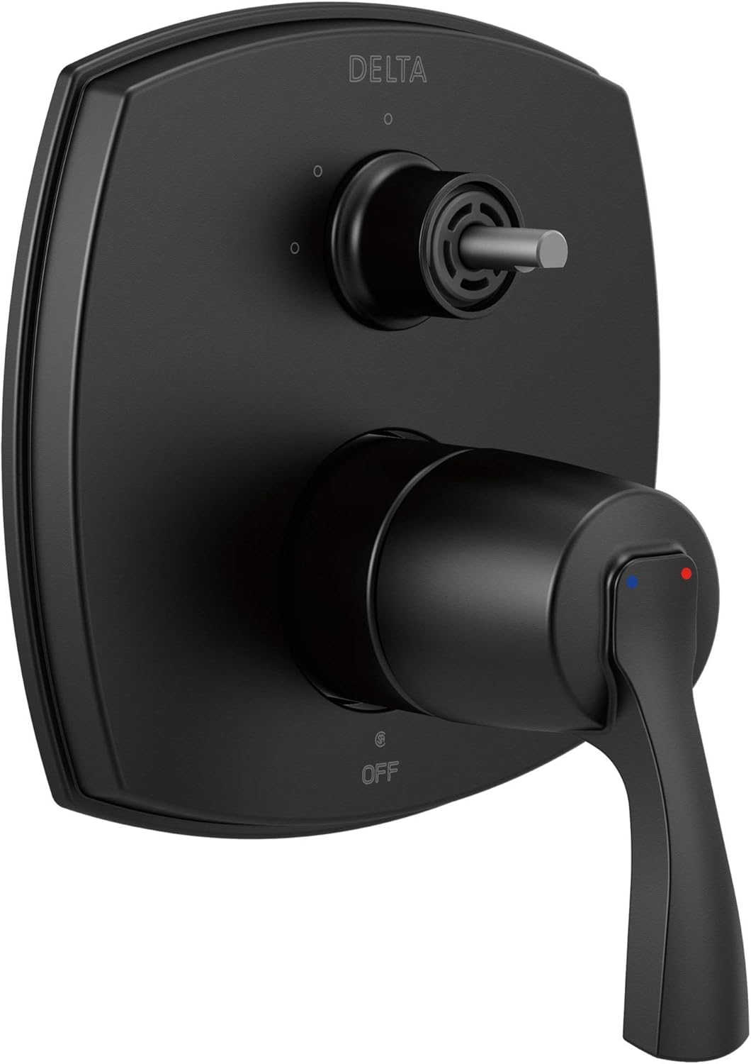 Delta Styke Single-Function Shower Handle Valve Trim Kit with 3-Way Integrated Diverter, Matte Black Shower System Valve with Diverter, Matte Black T24876-BLLHP (Handle Not Included)