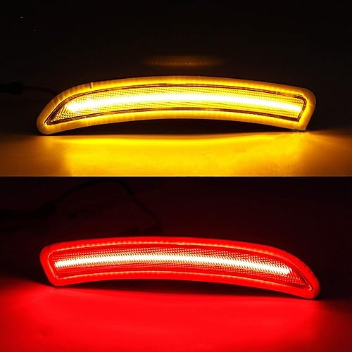 Miniatura 2 de NSLUMO Luces de marcador lateral LED rojo ámbar para F55 F56 F57 MINI-Cooper 2014 2015 2016 2017 2018 2019 lente ahumada reemplazar OEM Sidemarker