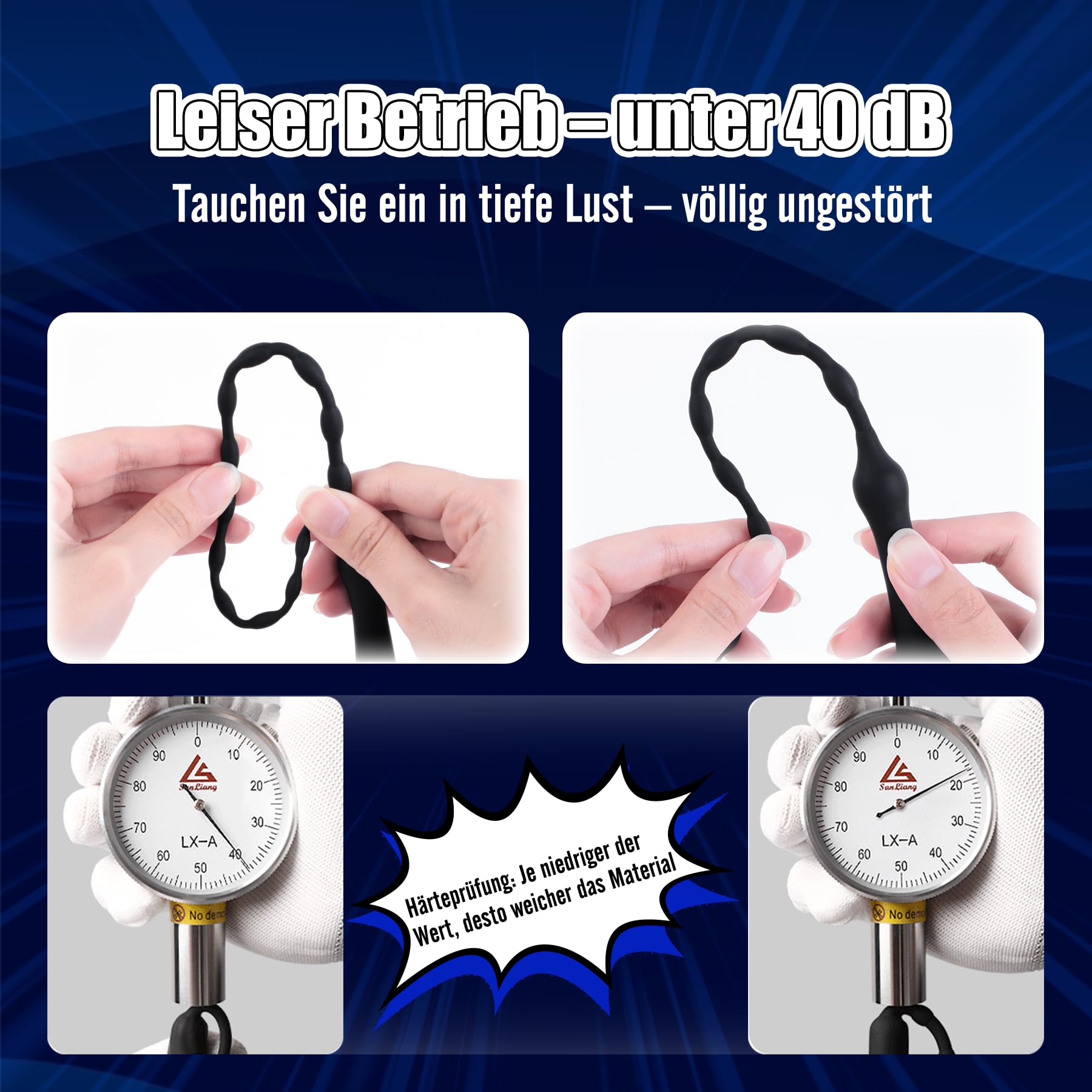 Dilatatore Uretrale Pene Giocattoli Sessuali Vibranti con Sonda Uretrali per Uomini, Vibratore Penieno con Plug Uretrale - 10.6" (26.9 cm) Lunghezza Inseribile, Dilatatori per Pene