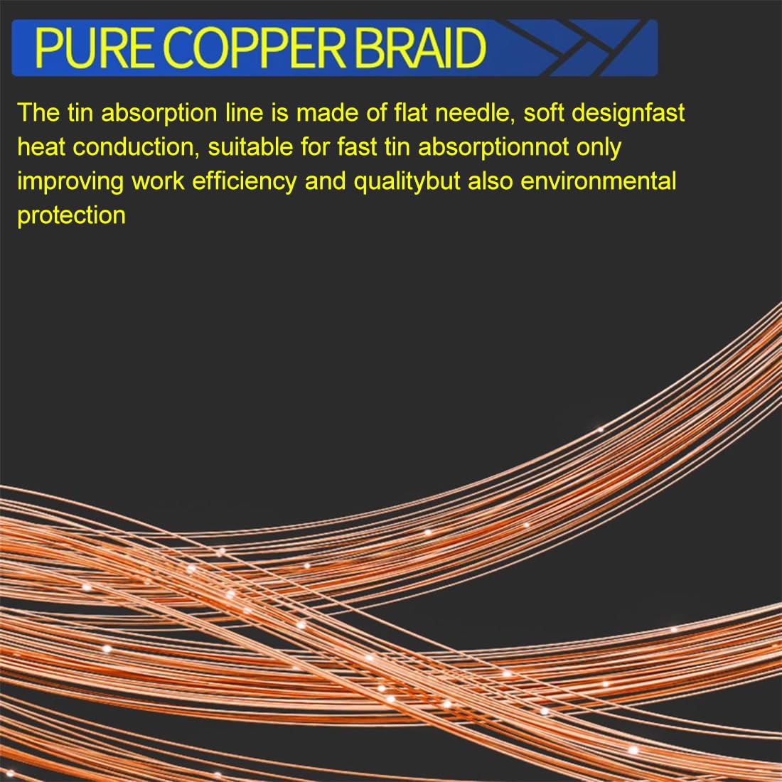 Treccia Dissaldante 1.5M, Flussante, Flussante No-Clean Senza Piombo A Base Di Rosin, Per Saldatura Di Telefoni, Bga, Smd, Pcb, Riparazione Elettronica - 3