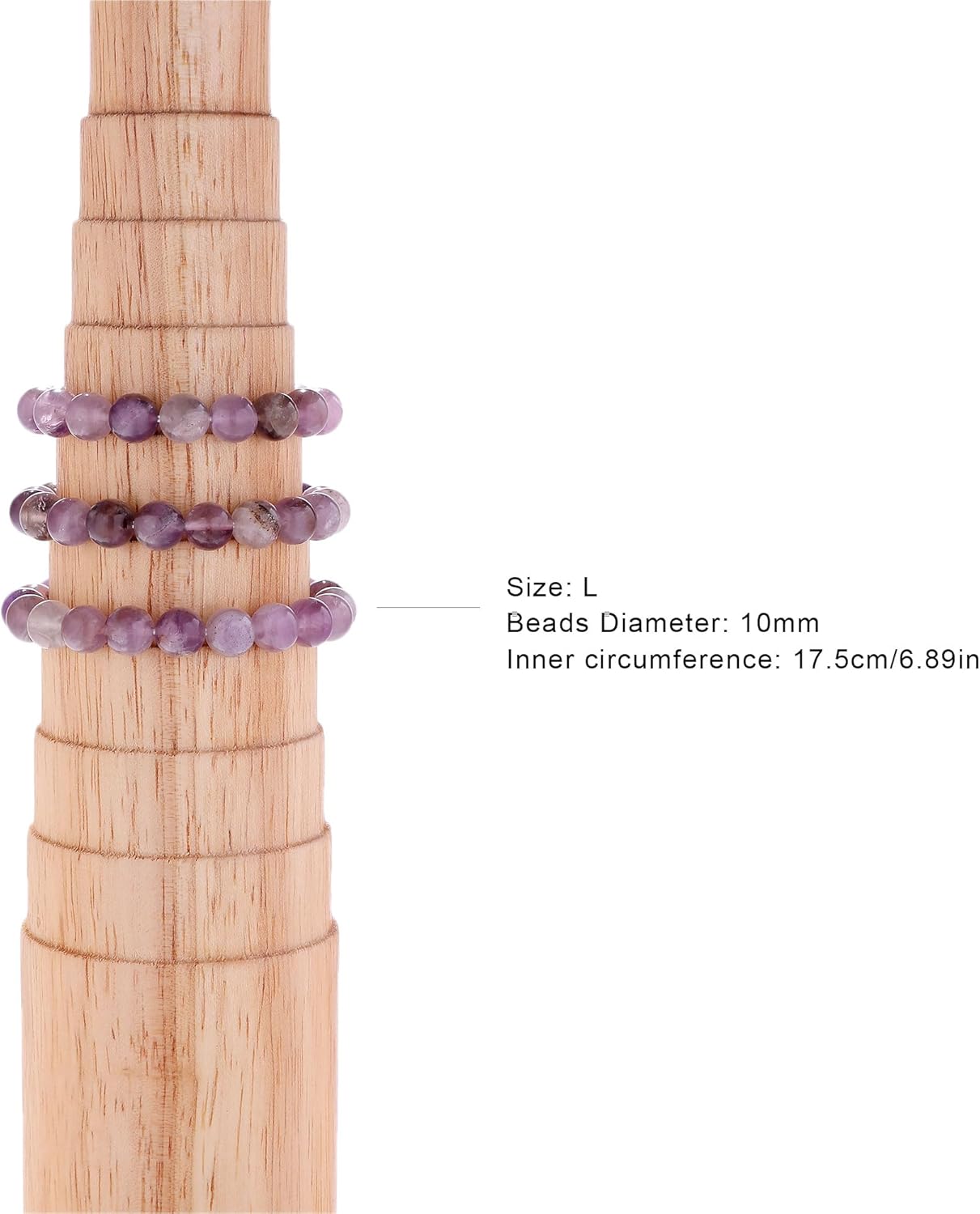 TALIMU Auralite 23 Amethyst Natural Crystal Beads Bracelet Handmade Men Women Stretchy Bracelet Healing Crystal bracelet 8mm 10mm 12mm Round