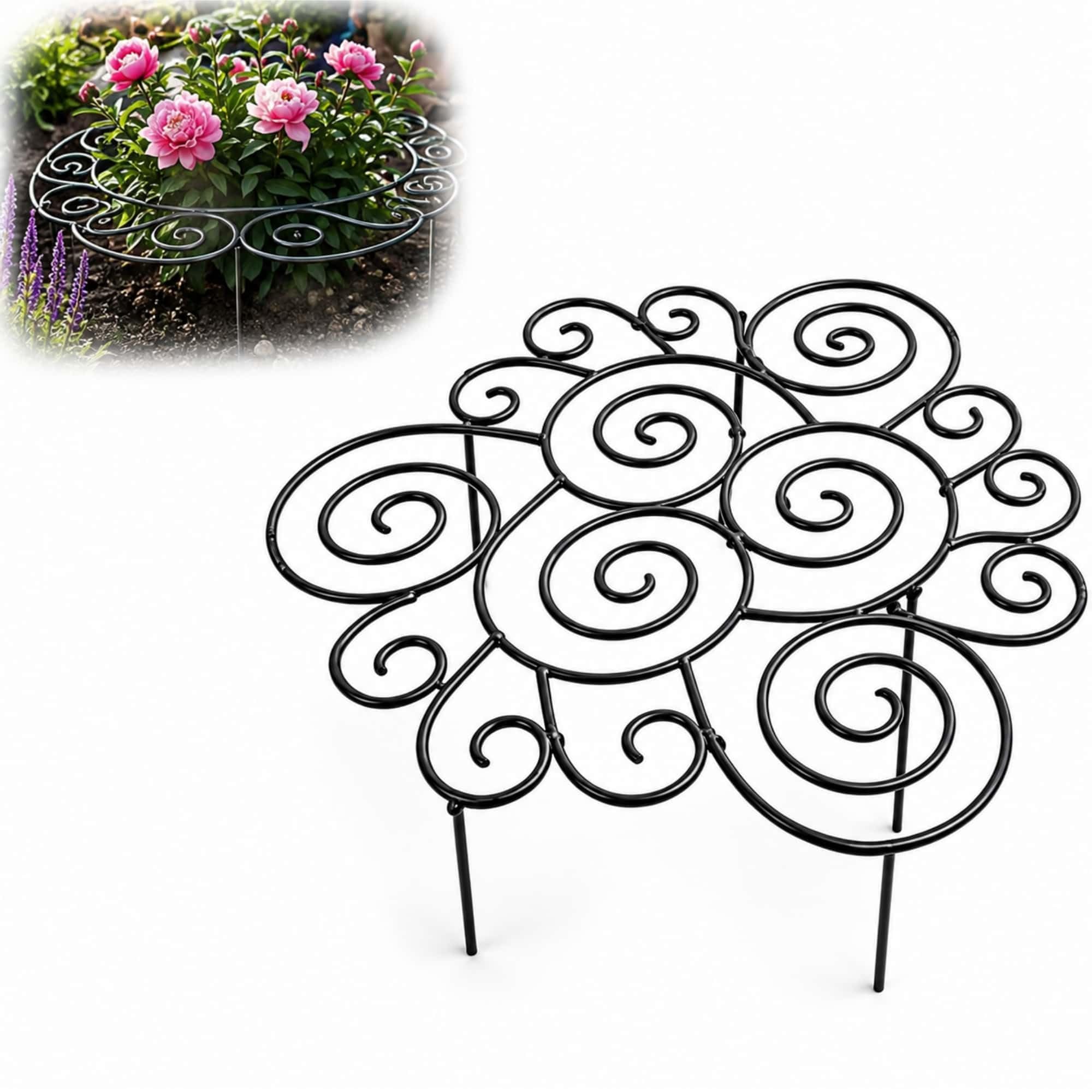 Tuteur de jardin pour pivoines et hortensias tuteur métal extérieur