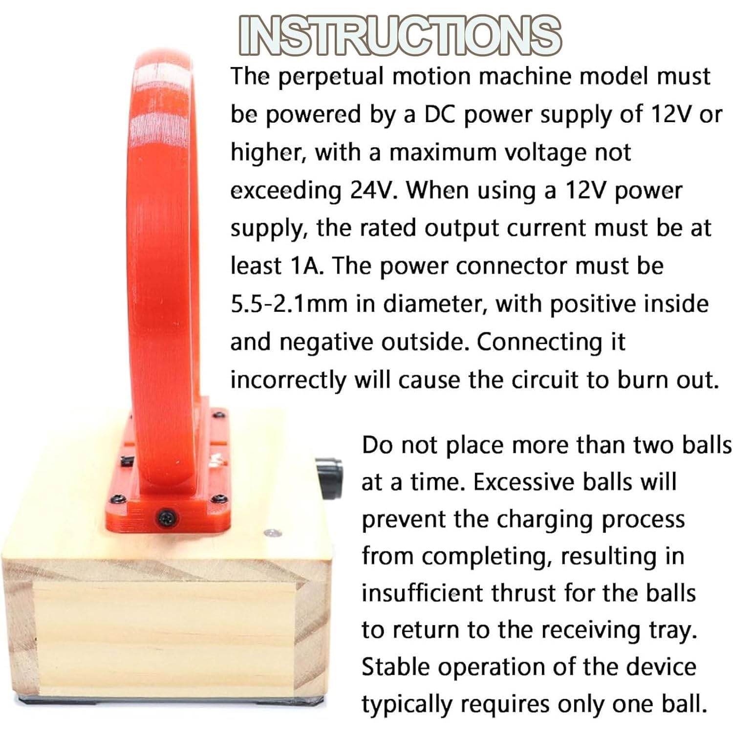 COYEUX Kit De Bobina Circular De Bolas De Hierro, Acelerador Ciclotrónico Electromagnético, Modelo De Máquina De Movimiento Perpetuo para Armar, Velocidad Ajustable para Laboratorios.