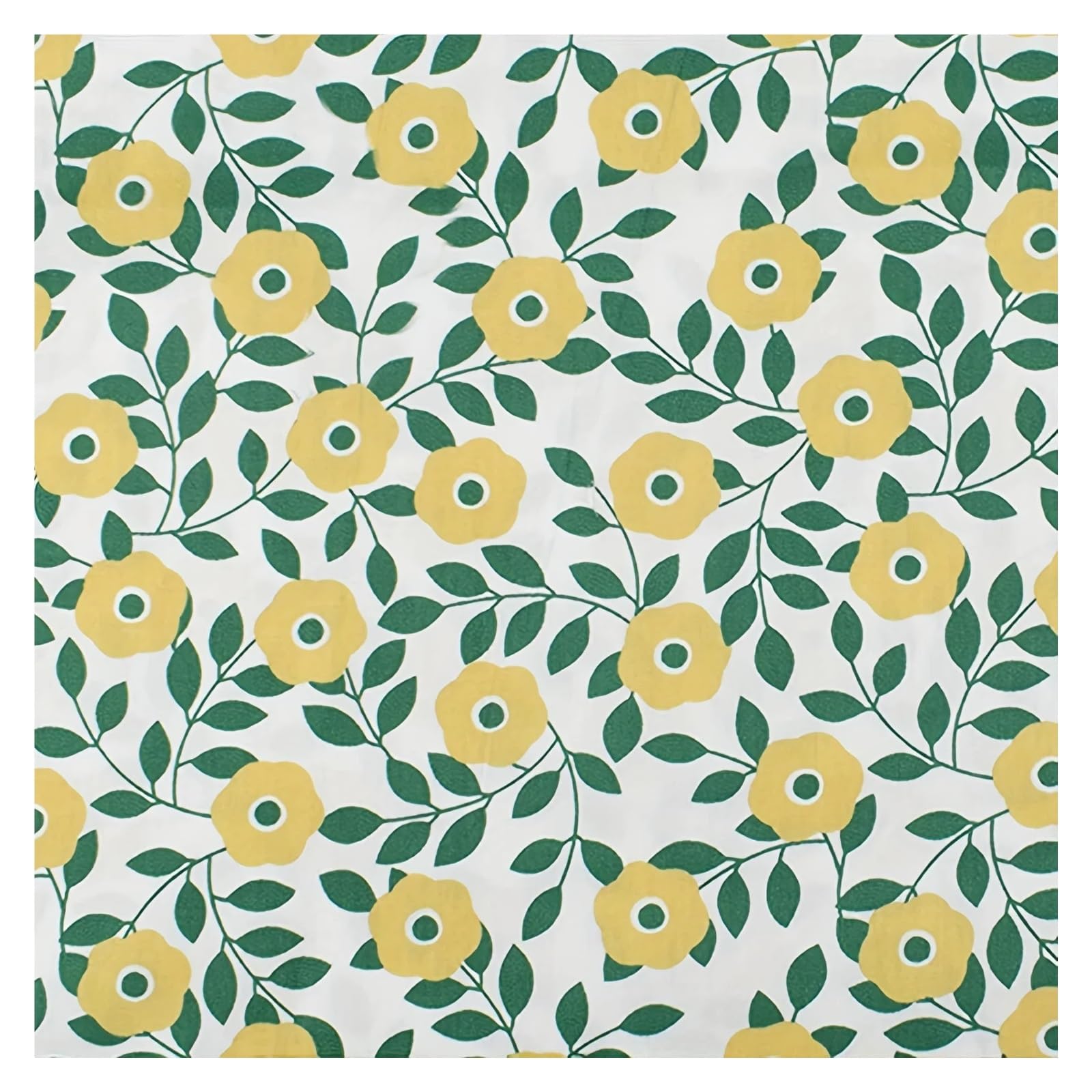 Tissu à Carreaux 7 pièces de tissu en coton à carreaux floraux verts