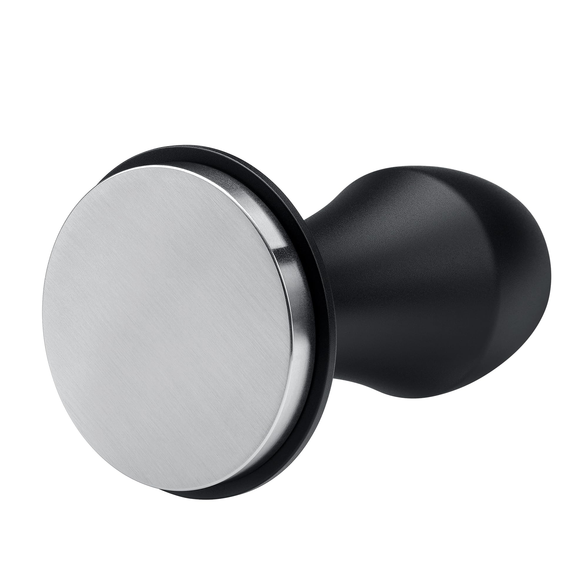 Normcore Pressino per caffè V4.1 da 58 mm con feedback a scatto, design autolivellante a molla, base piatta in acciaio inossidabile 304 per portafiltri da 58 mm, manico in alluminio anodizzato nero