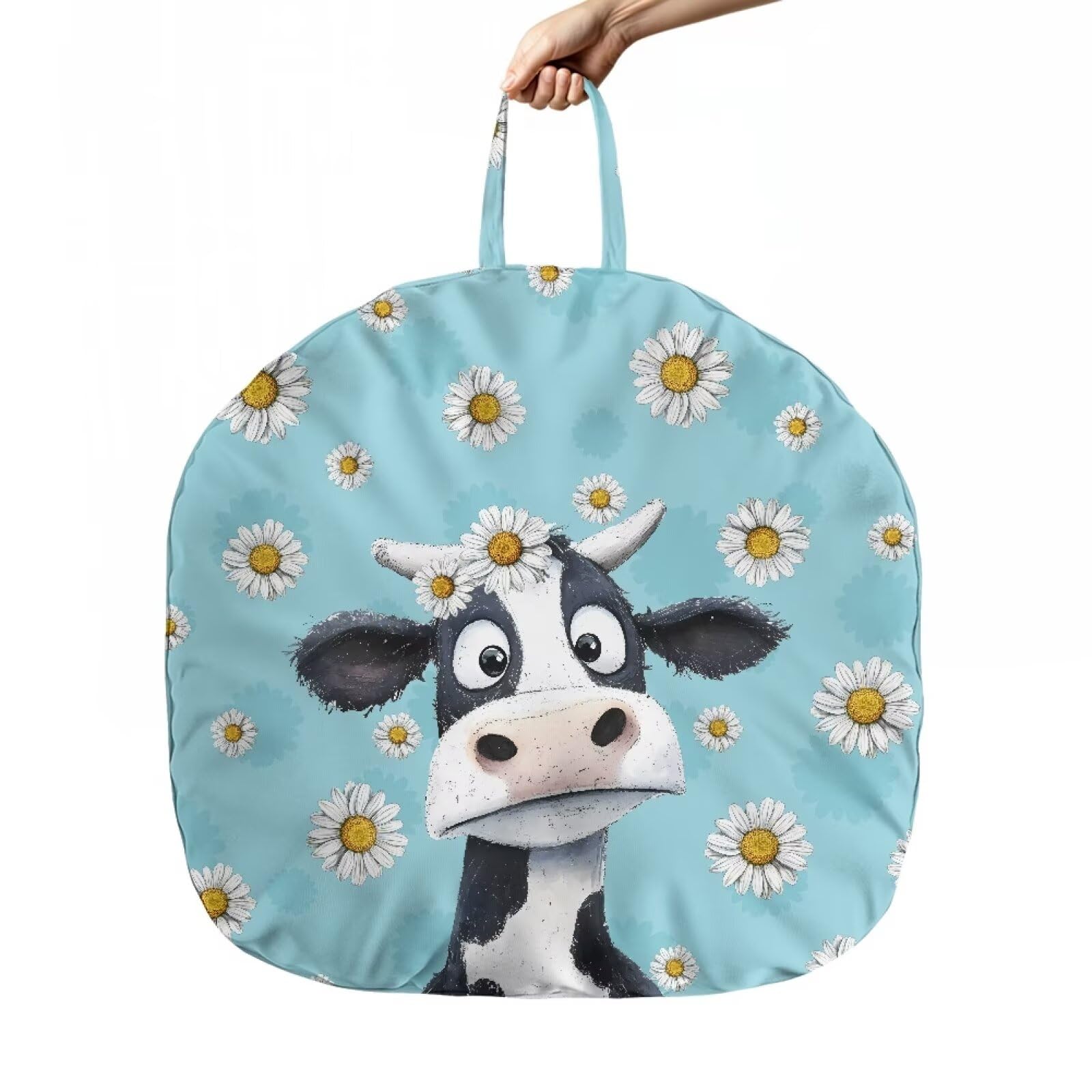 Voxugoniy Newborn Lounger Cover, Cow Removable Soft Newborn Lounger Cover Comfortable Baby Lounger Slipcover Waterproof Stretchy Cover for Infant Lounger Pillow