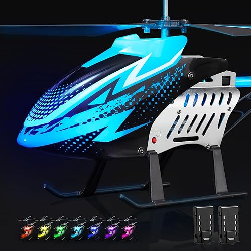 Miniatura 8 de BUSSGO Helicópteros RC grandes helicópteros de control remoto para niños y adultos con vuelo de 30 minutos, 7+1 modos de luz LED, retención de