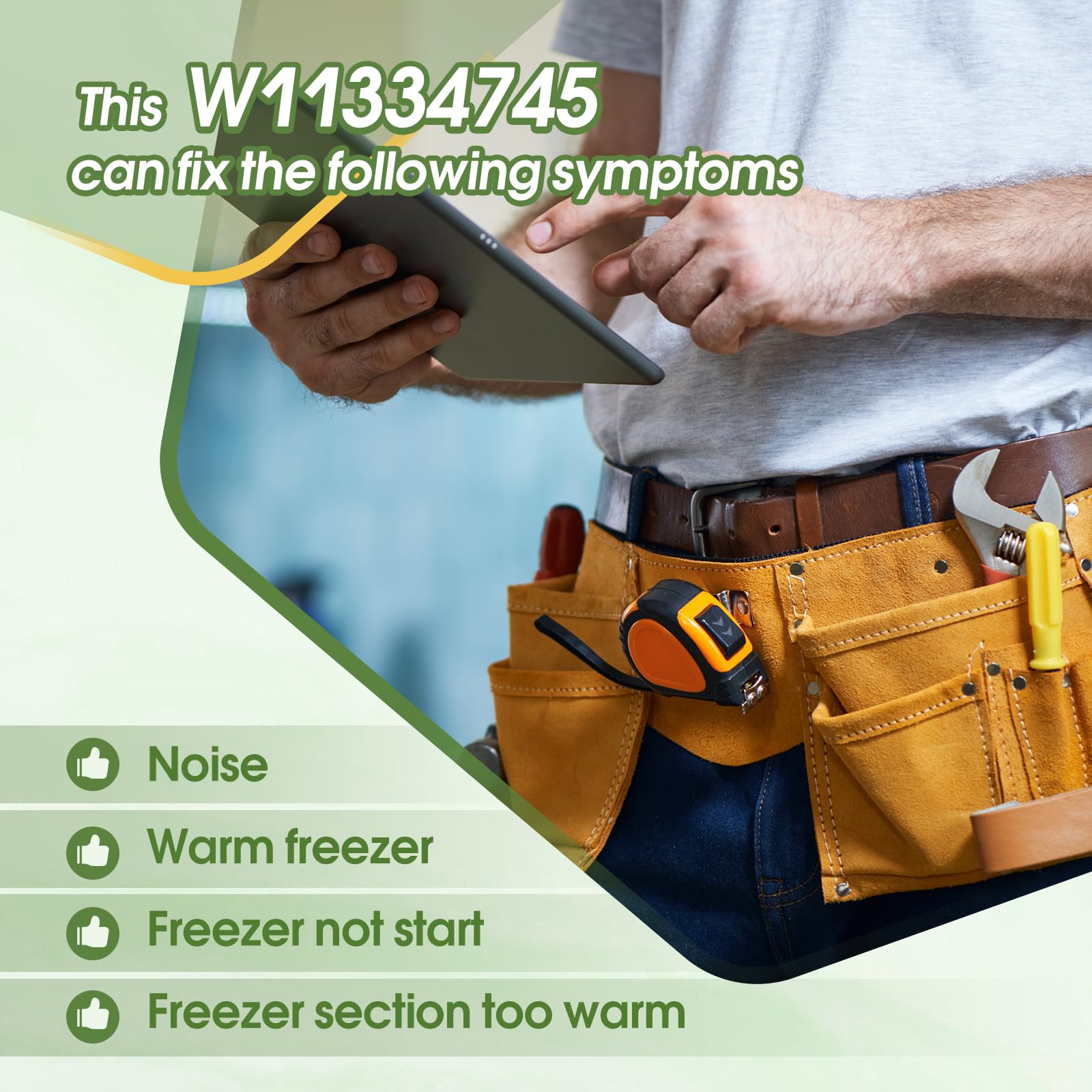 Aazon.co: W11334745 Refrigerator Evaporator Fan Otor Copatible With