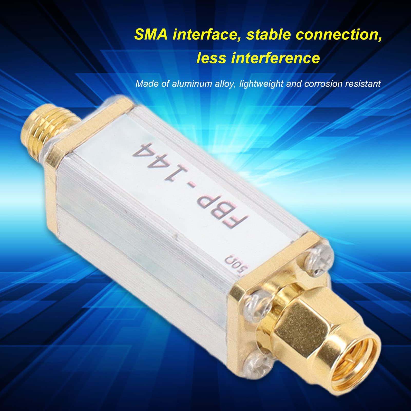 144 MHz 2 Meter Bandpassfilter, Bandpassfilter aus Aluminiumlegierung Mit SMA-Schnittstelle 50 Ohm Für Amateurfunker, Sender Und HF-Enthusiasten