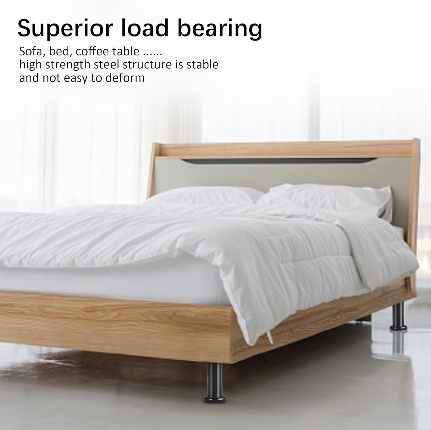 4 Pcs Furniture Legs, Metal Cabinet Legs,Adjustable Furniture Support Feet for Kitchen Shelves Sofa Table Chair Desk Cupboard Furniture Adjustable Legs Feet Foot (4, 10-17 inch)