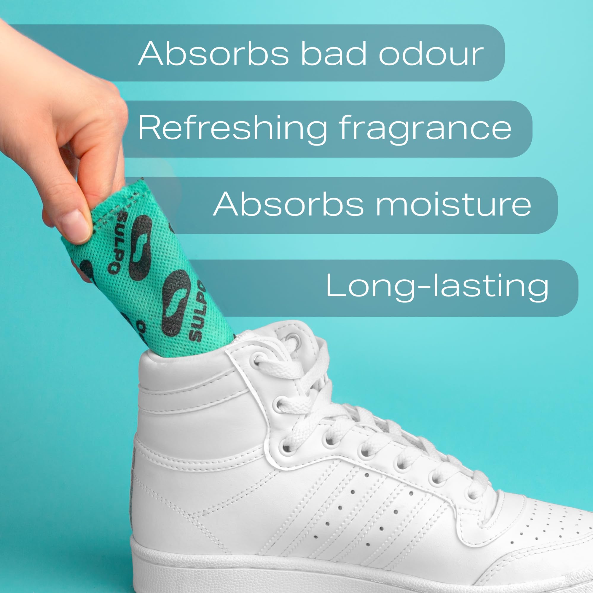 Sulpo Desodorante Zapatos En Bolsitas Absorbe Olores Zapatos, Desodorante Calzado Y Desodorante Zapatillas Deportivas Para Mantener El Interior Seco Y Fresco - 1 Par
