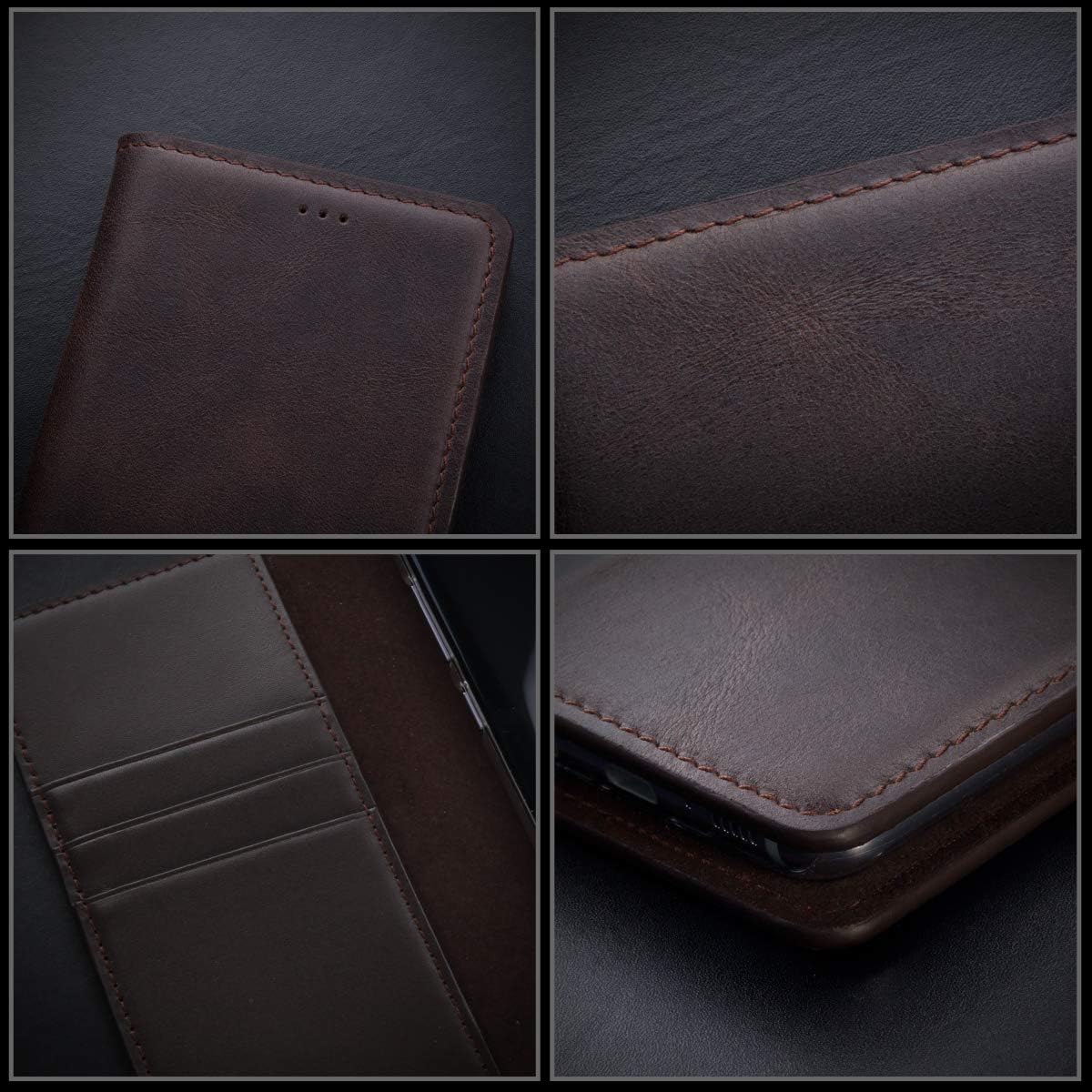 Gеt Dіѕсоunt оƒƒеr Andantannerie Leather Phone case Compatible with Galaxy s10e, Handmade Leather flip Phone case (s10e 2653)