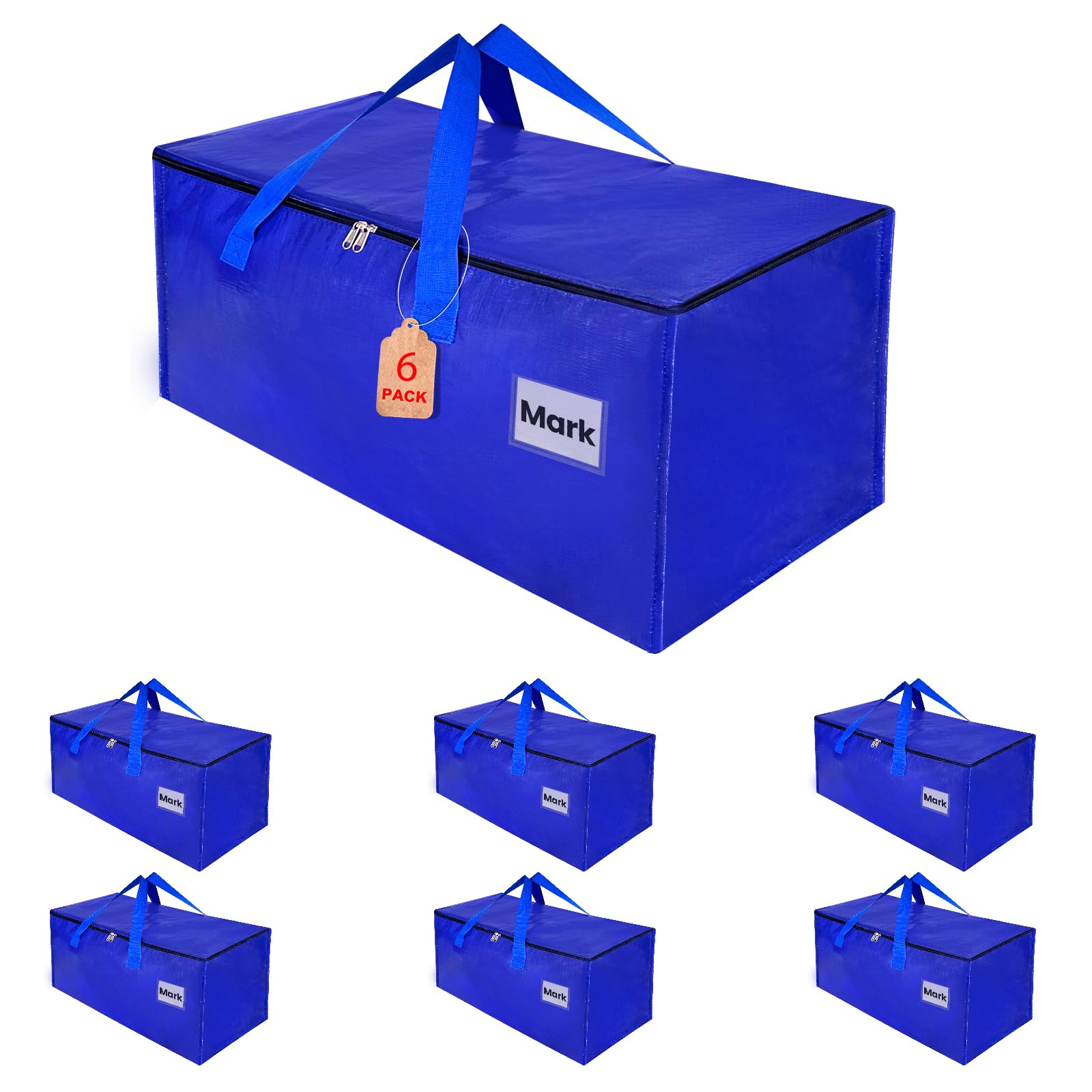 ZFWDSY Verhuistassen 93 L, 6-Pack Opbergtassen, Verhuistassen Zware