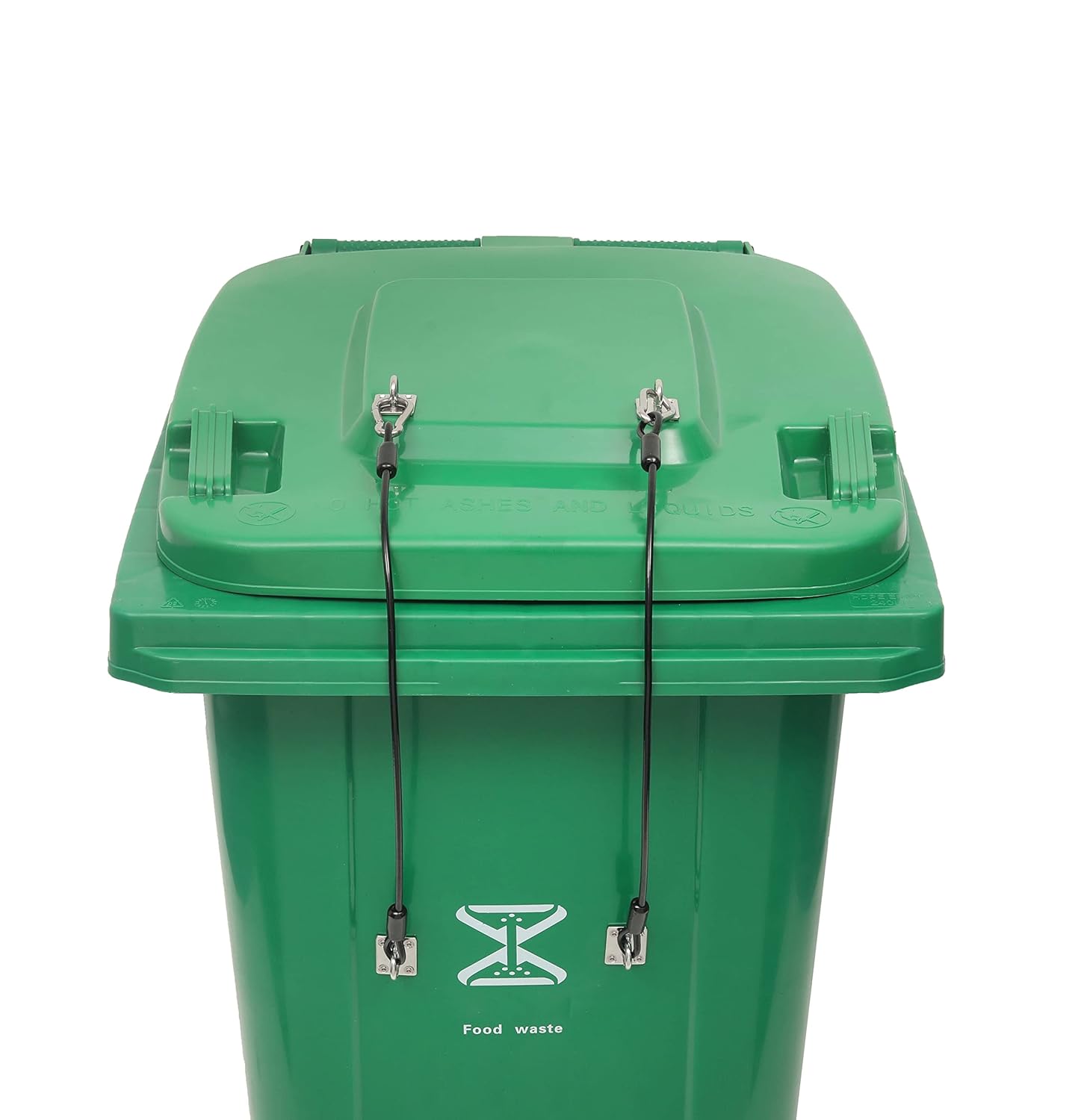 TonGass (2Pack, Black Garbage Trash Can Locks with Wire