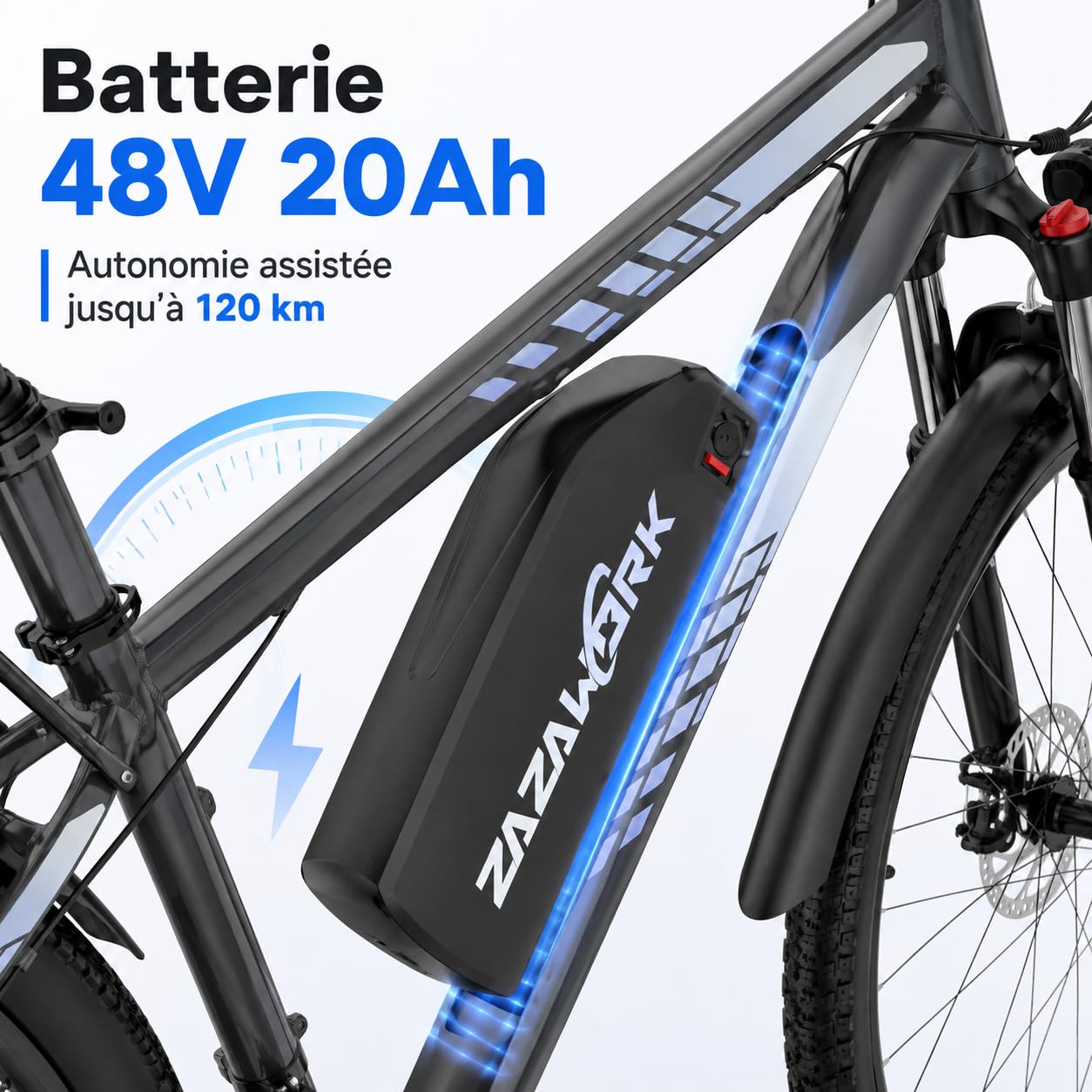 C29 Pro Vélo Électrique VTT 29 Pouces, Batterie 48V 20Ah, Autonomie 120 km, Freins Hydrauliques, 21 Vitesses, 63Nm, Cadre Aluminium