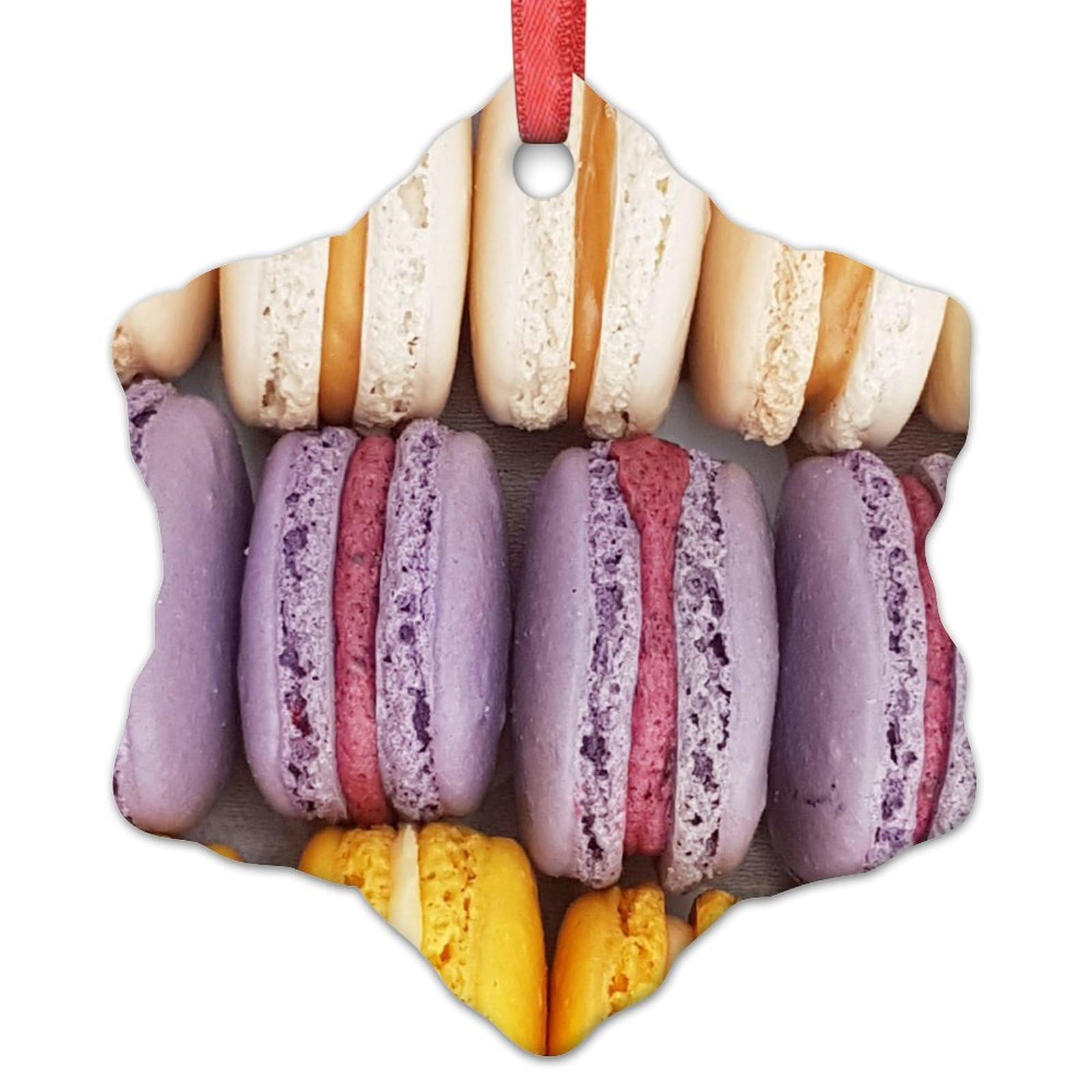 LMMIXEE Italian Macarons Christmas Ornaments 2024 Custom Italian Macarons Christmas Tree Ornaments Funny Food Hanging Ornaments Keepsake Xmas Holiday Birthday Gift 3 Inch