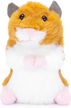 Zappi Co Plush Hamster Toy 14cm Height Stuffed Soft Cuddly Eco Friendly Animals Collection For New Born Child First Kid