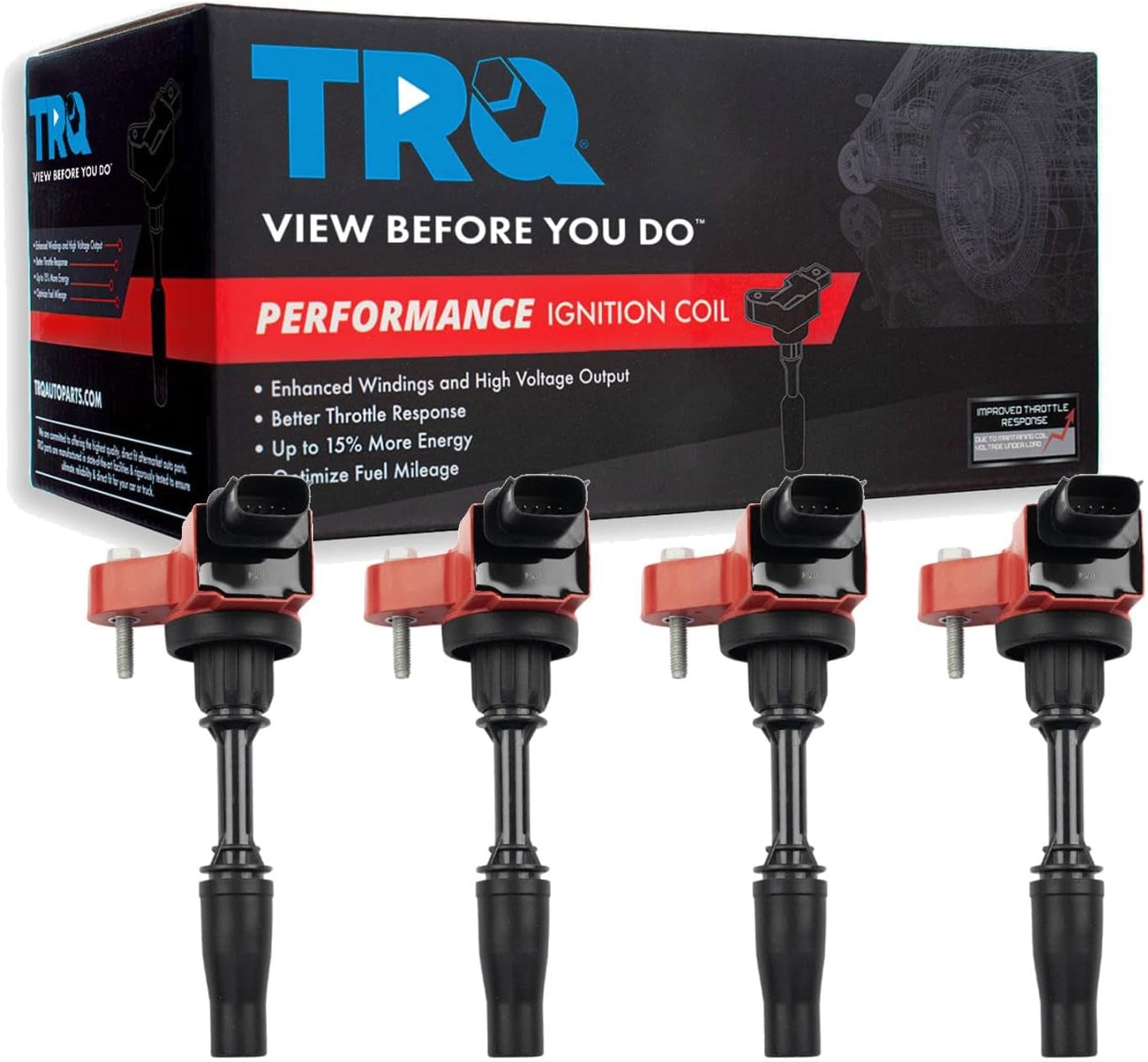 TRQ Ignition Coil Set Compatible with 14-20 Buick 13-19 Cadillac 13-22 Chevrolet 15-22 GMC