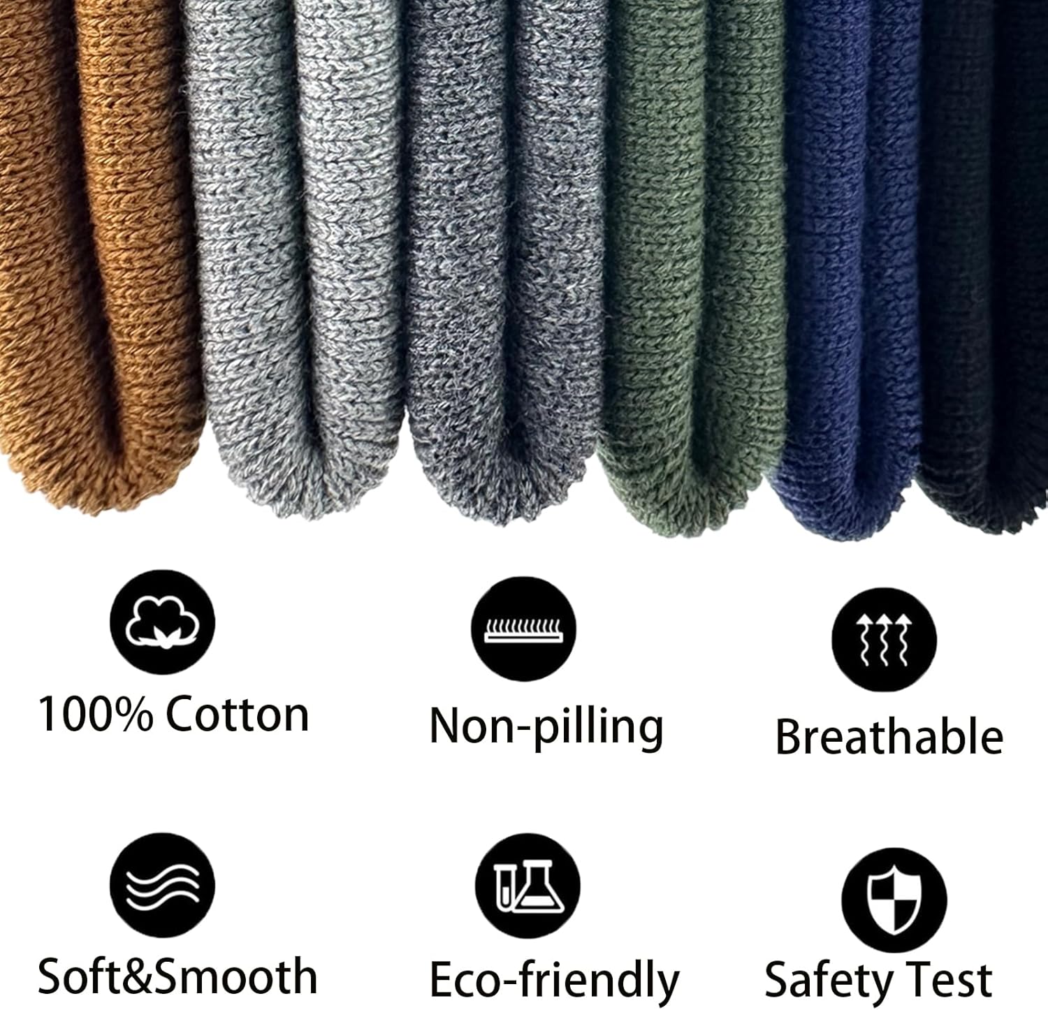 vidsel 100% Cotton Toddler Beanie Hats for Baby Boys Girls Kids Infant Winter Hat Soft Warm Knit Cuffed Caps - Image 6