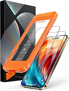 TORRAS 2023 Upgraded 2-Pack iPhone 13/13 Pro/14 Screen Protector Aerospace Grade Tempered Glass Shatterproof [Seconds Installation, Bubble Killer] Full Coverage Anti-fingerprint