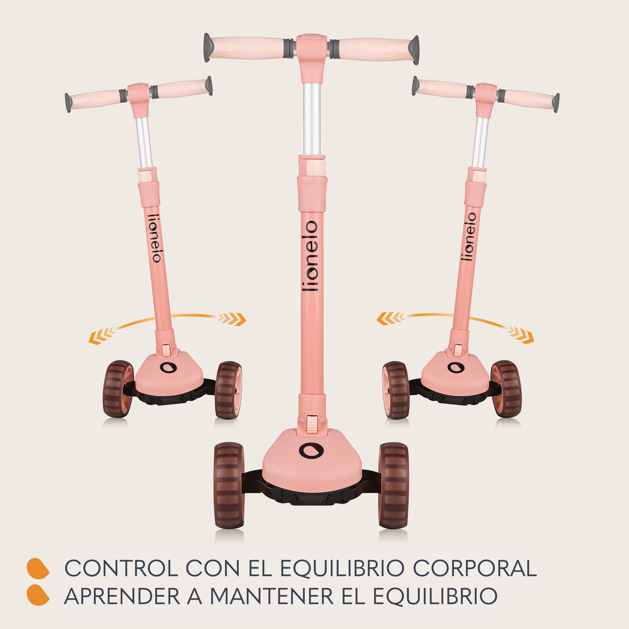 LIONELO Franky Bicicleta y Patinete 2 en 1 para niños de hasta 50 kg, Apto para niños de 1 a 7 años, con Asiento y Manillar Ajustables, Ruedas LED, Marco Reforzado