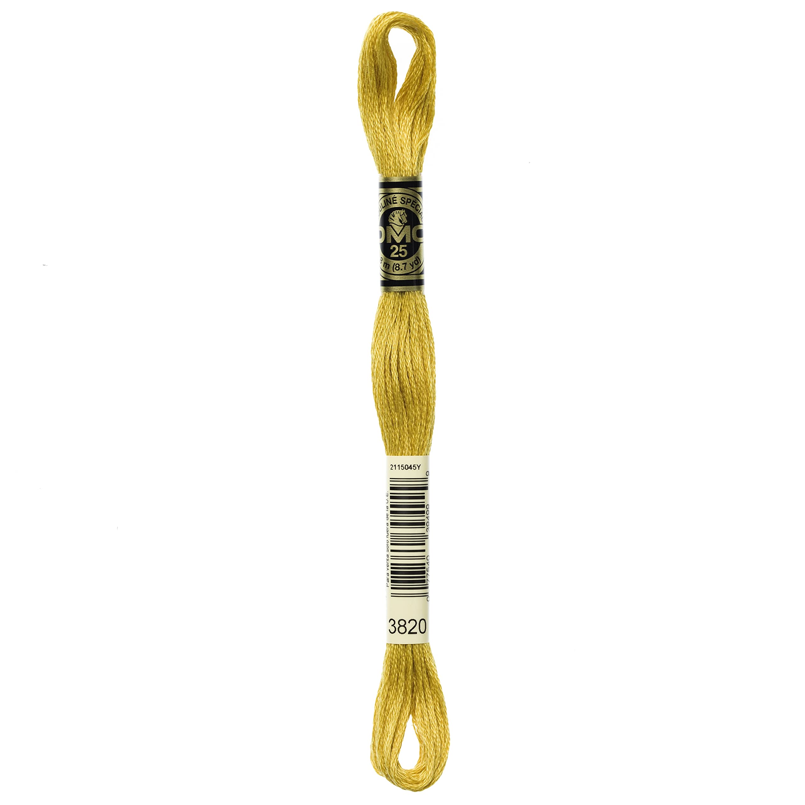 DMC 6-Strand Embroidery Cotton Floss, Dark Straw