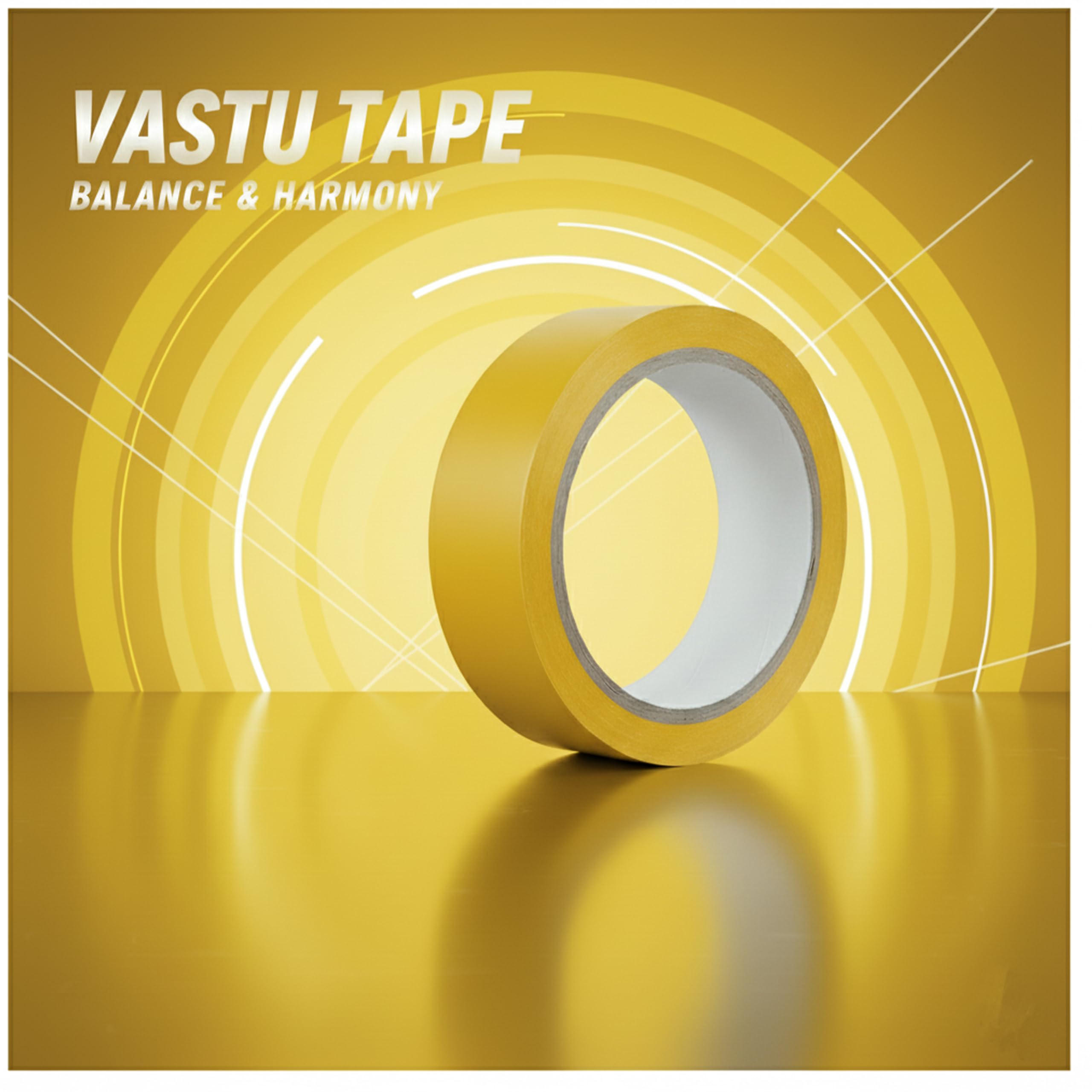 TREEMAISON Vastu Yellow Tape | Size - 1 Inch (24 mm) Approx | Length- 20 Meter (Approx) | Vastu Tape Remedy for Toilet | Vastu Tape for Main Door Entrance | Tape Remedy | Pack of 1 3