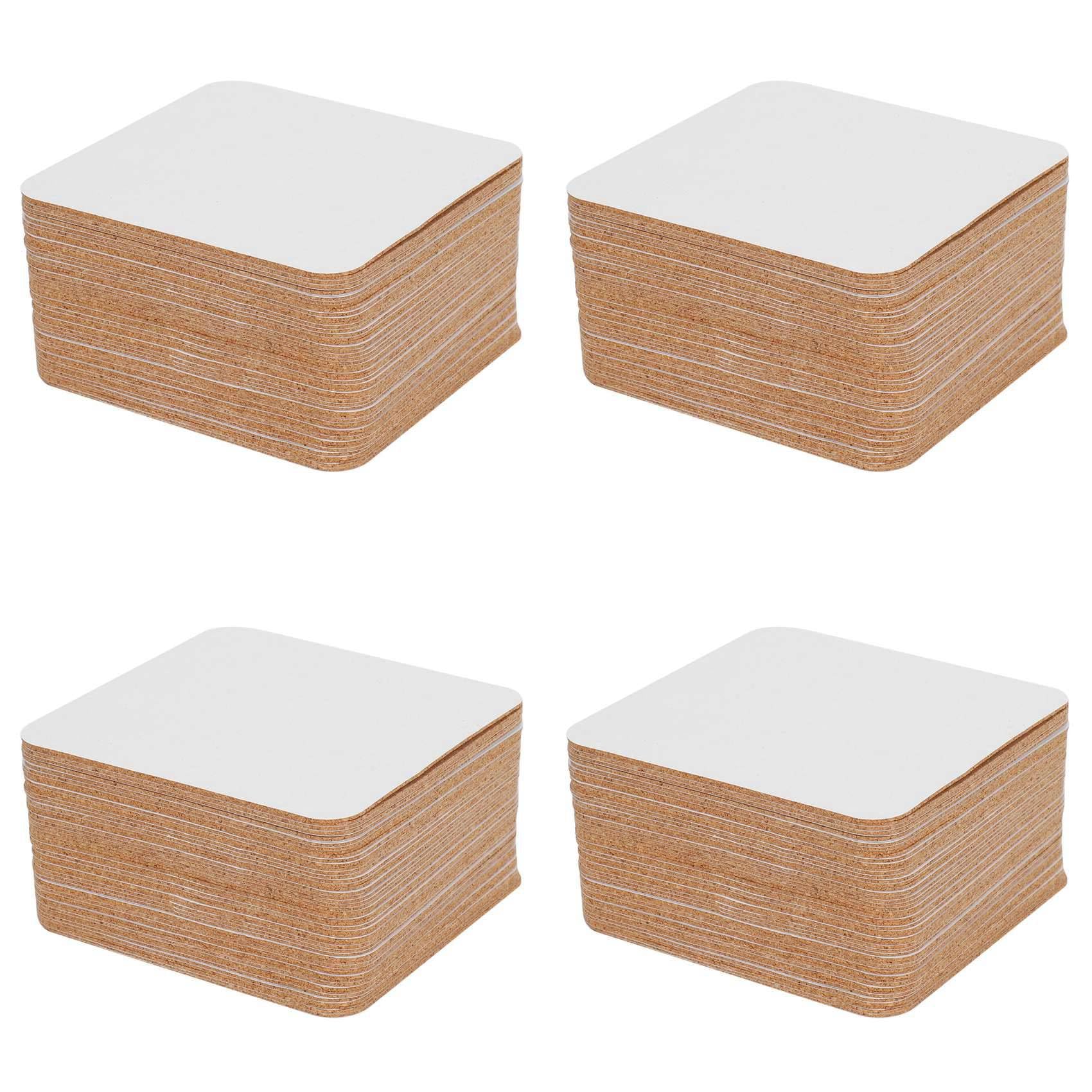 Hndhbfgrt Self-Adhesive Cork Coasters,Cork Mats Cork Backing Sheets for Coasters and DIY Crafts Supplies (200, Square)