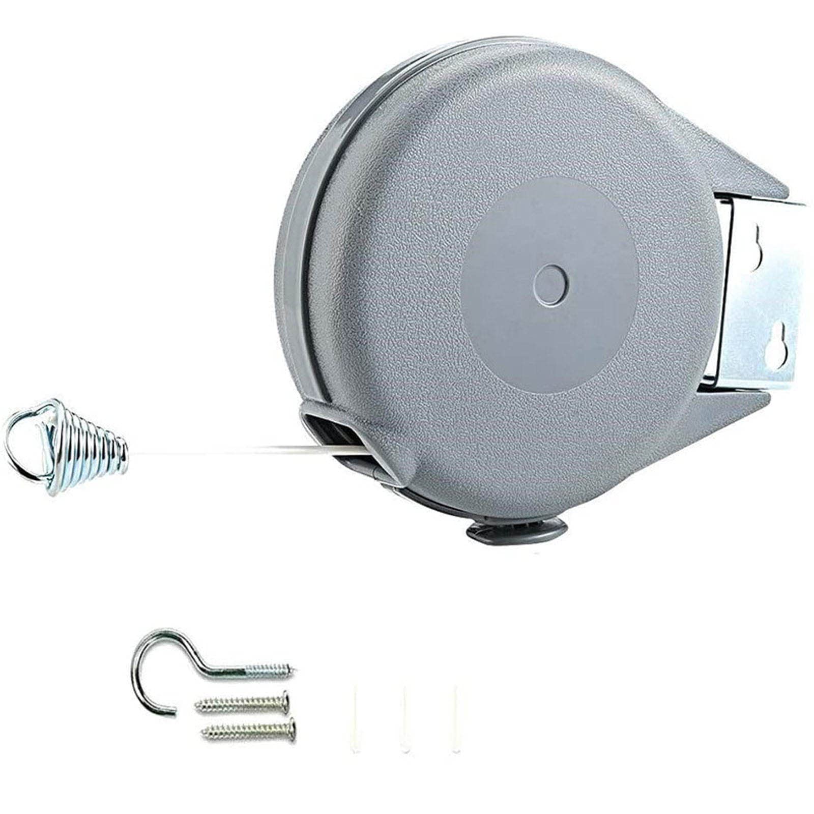 Retractable Clothesline Indoors Laundry Line Rope Wall Mounted Space-Saver Drying Line for Balcony Bathroom 12/15m