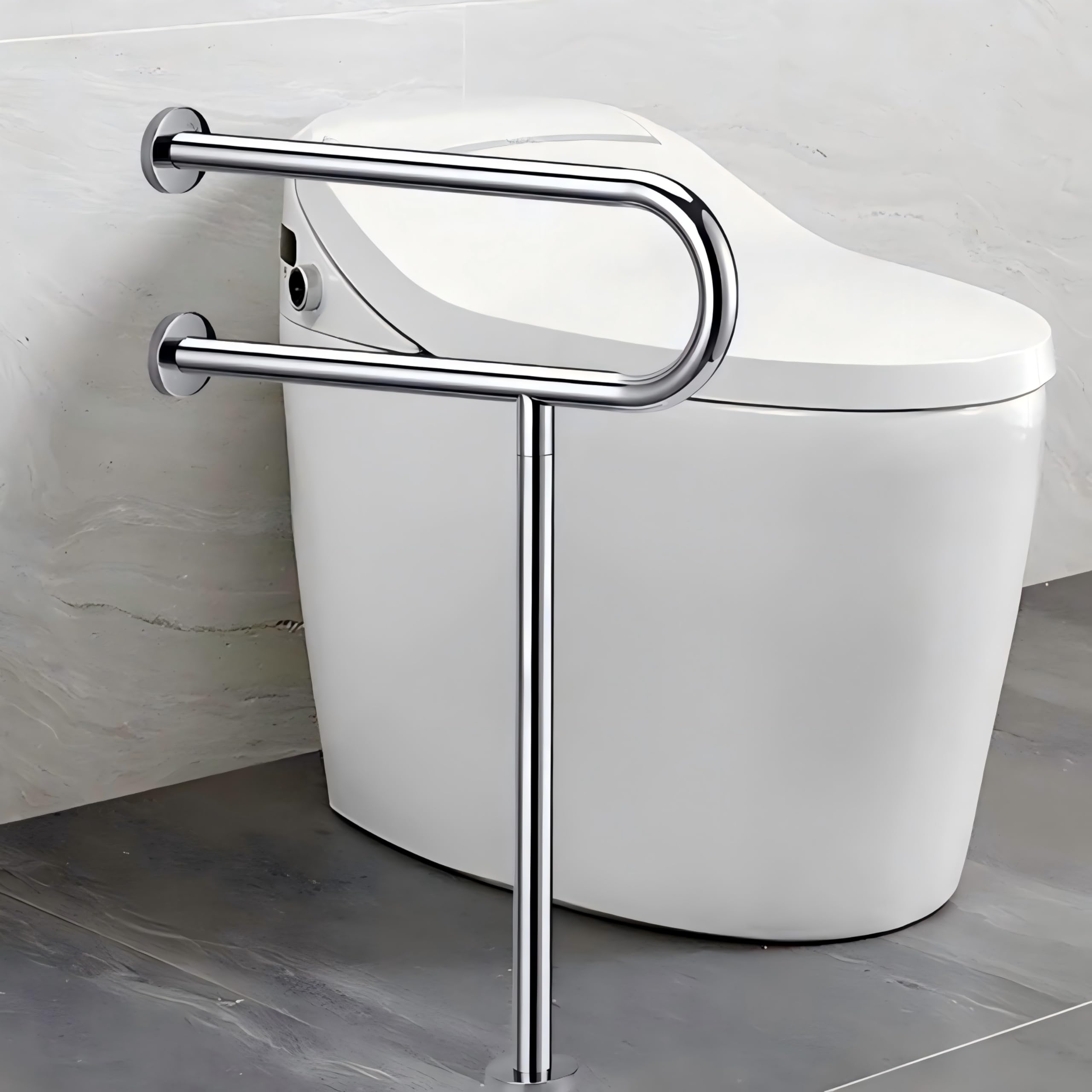 Barre d'appui de toilettes antidérapante et poignée de maintien PMR senior