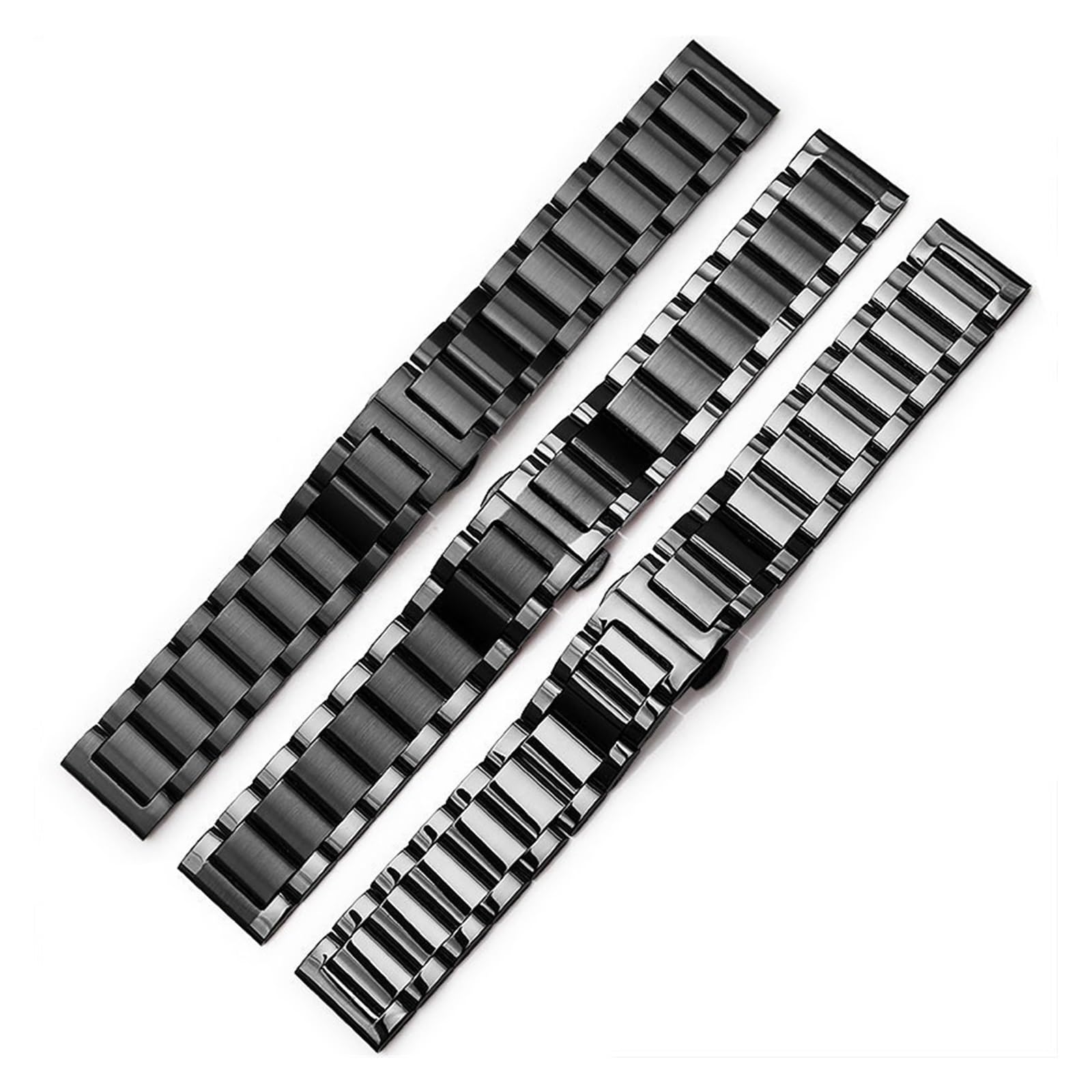 INEOUT Pasek Do Zegarka Ze Stali Nierdzewnej 18mm 20mm 21mm 22mm Czarny Srebrny Motylkowa Klamra Mężczyźni Kobiety Kompatybilny Z Metalową Opaską Samsung