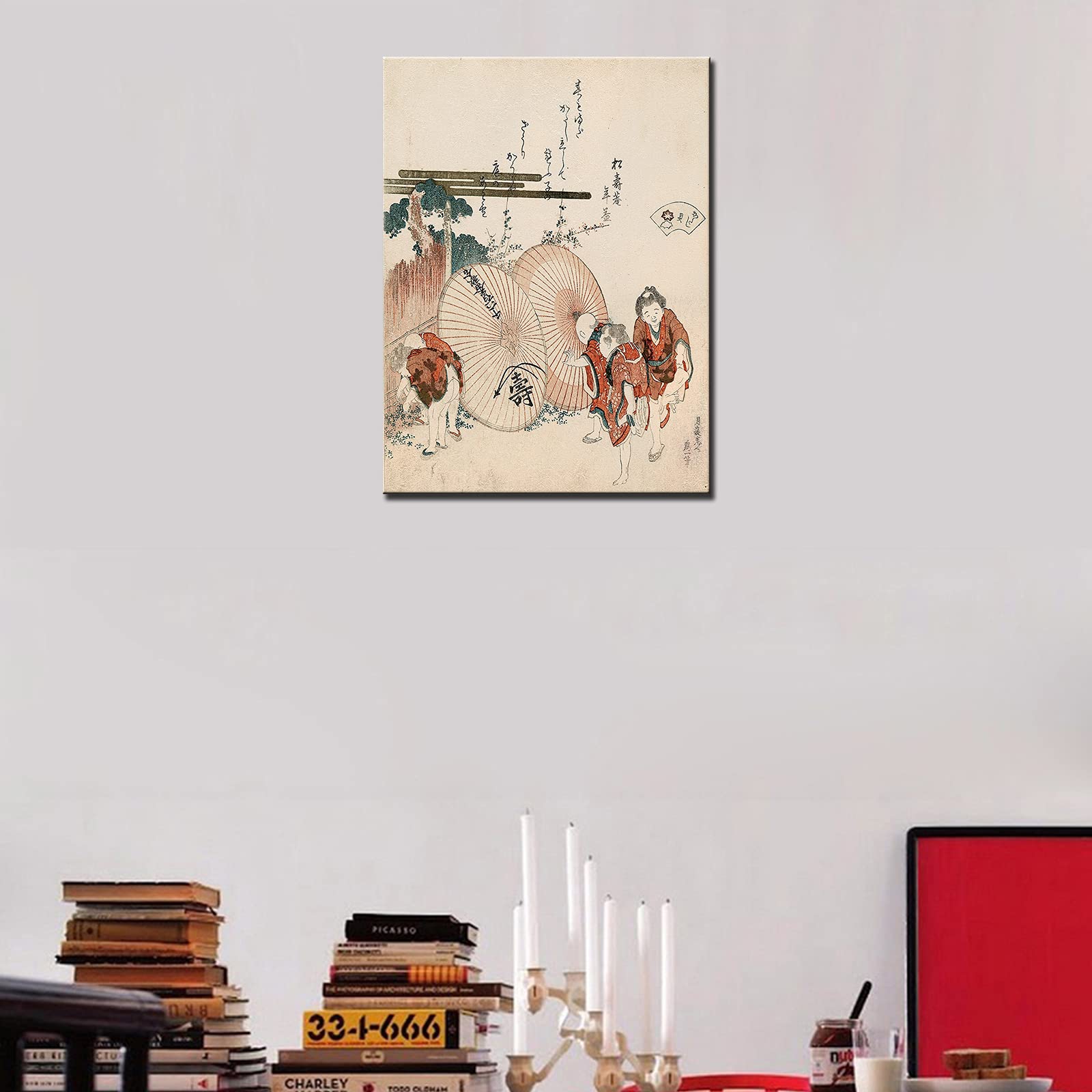 Amazon.co.jp: 北斎勝鹿 絵 壁画 葛飾北斎春イラストプトゥマイクロ