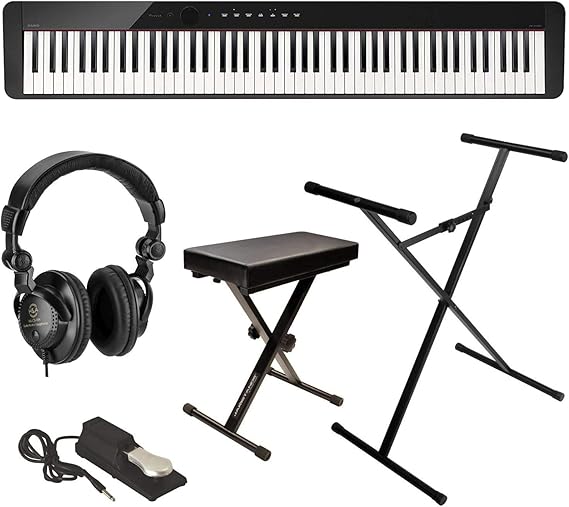 Casio Privia PX-S1000 88-Key Digital Piano (Black), Bundle with Bench,  Stand, Sustain Pedal and Headphones : Musical Instruments - Amazon.com