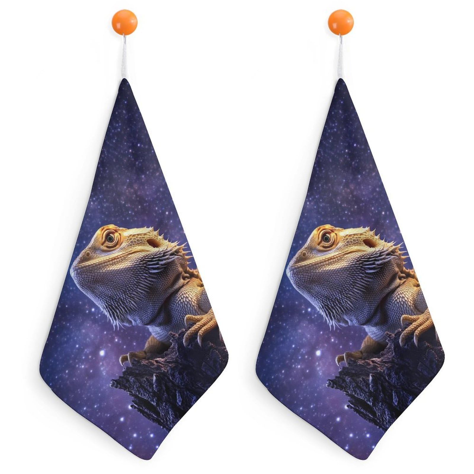 CGSBNGHA Bearded Dragon Hand Towel Hanging Face Towels Cleaning Cloths Handkerchief for Bathroom Kitchen