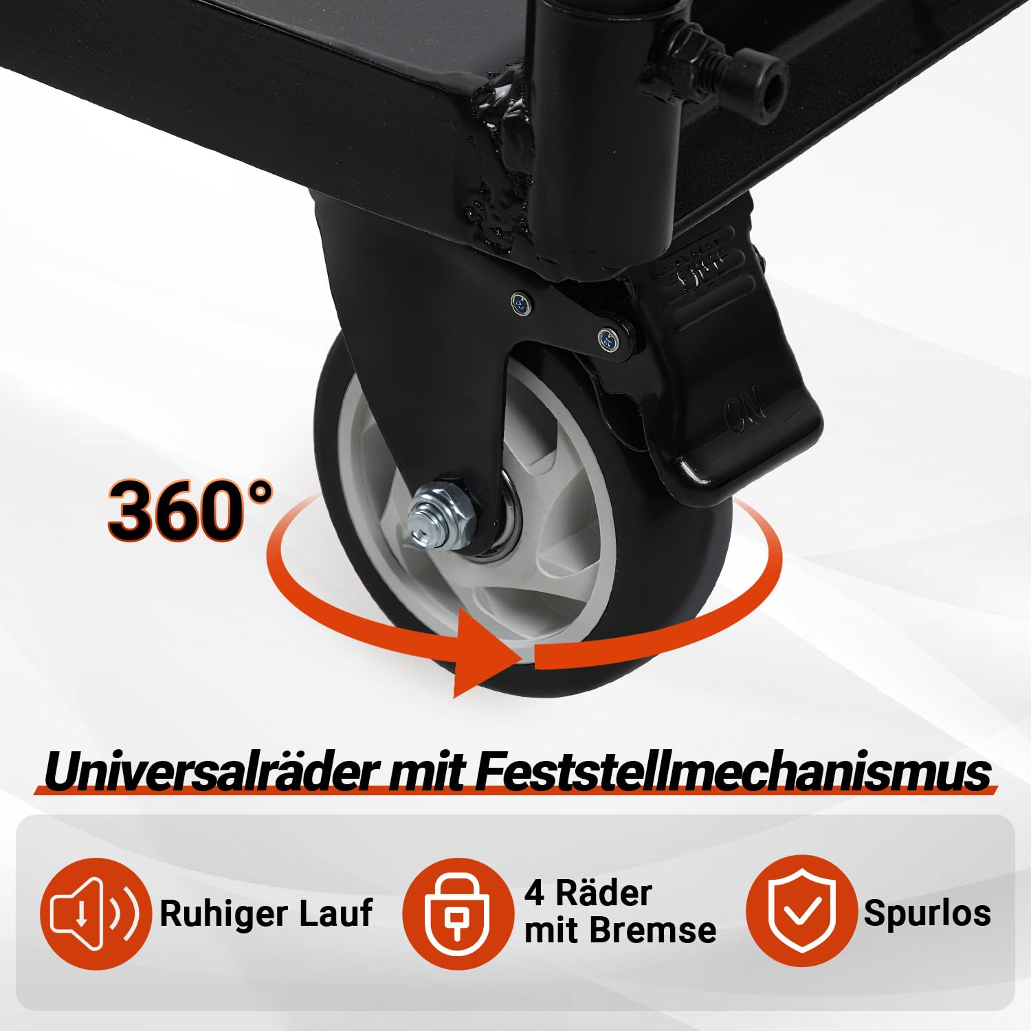 Fiqops Plattenwagen aus Eisen, Tragkraft bis 680 kg,Plattentransporter mit Universalrädern,Transporthilfe Plattenroller,Plattformwagen Schwerlast Rollwagen,Schwarz