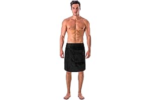 Black Turkish Towelling Velour Wrap Around Towel for Men