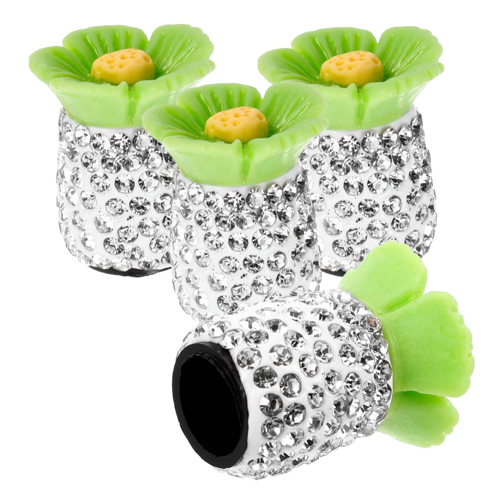 Cabilock 5 Series Tapas De Válvula De Diamante Detalles para Tapa De Neumático Tapa De Válvula De Aire Tapa De Vástago De Válvula De Neumático Tapa De Válvula De Rueda 4 Piezas x 5